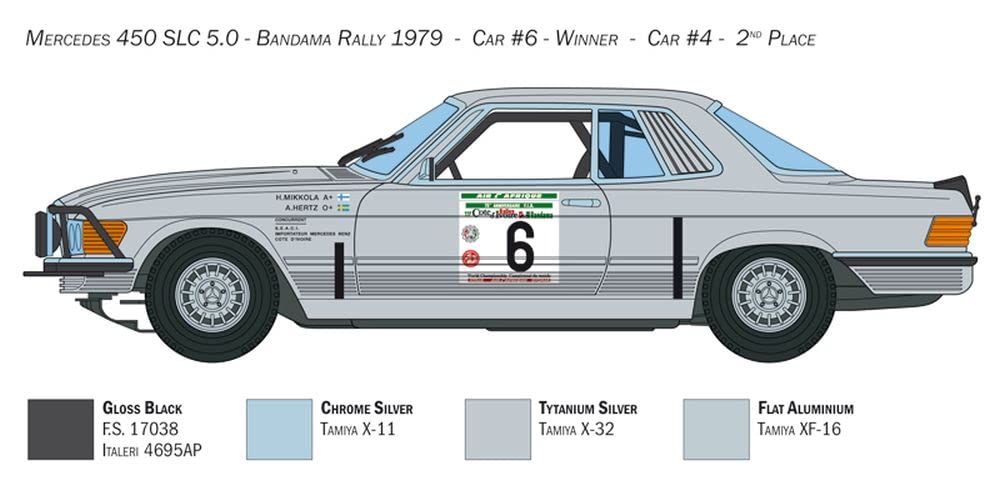 italeri-mercedes-benz-450-slc-rally-bandama-79-maquette-voiture-1-24-monter image 4