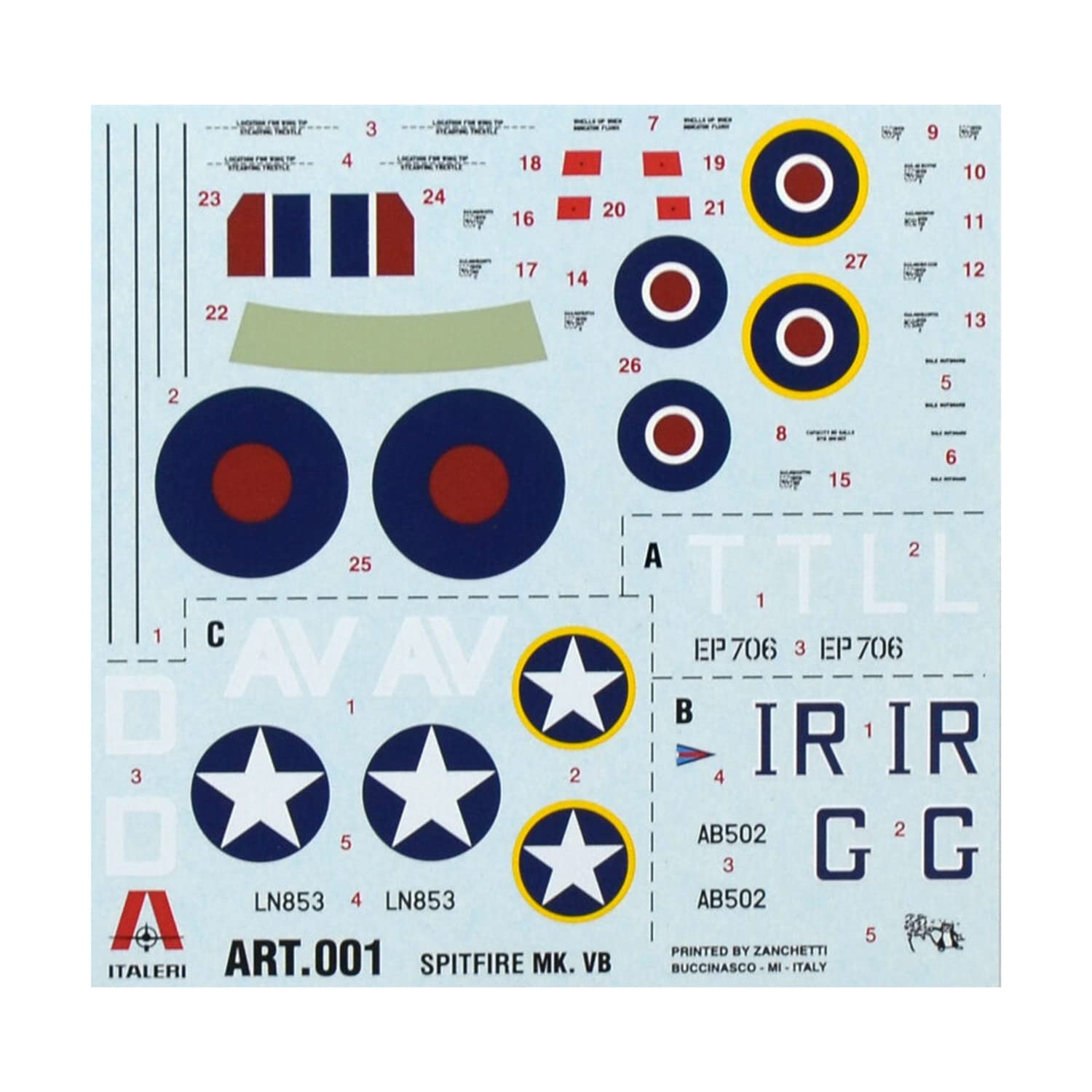 italeri-i001-spitfire-mk-vb-raf-maquette-aviation-1-72 image 3