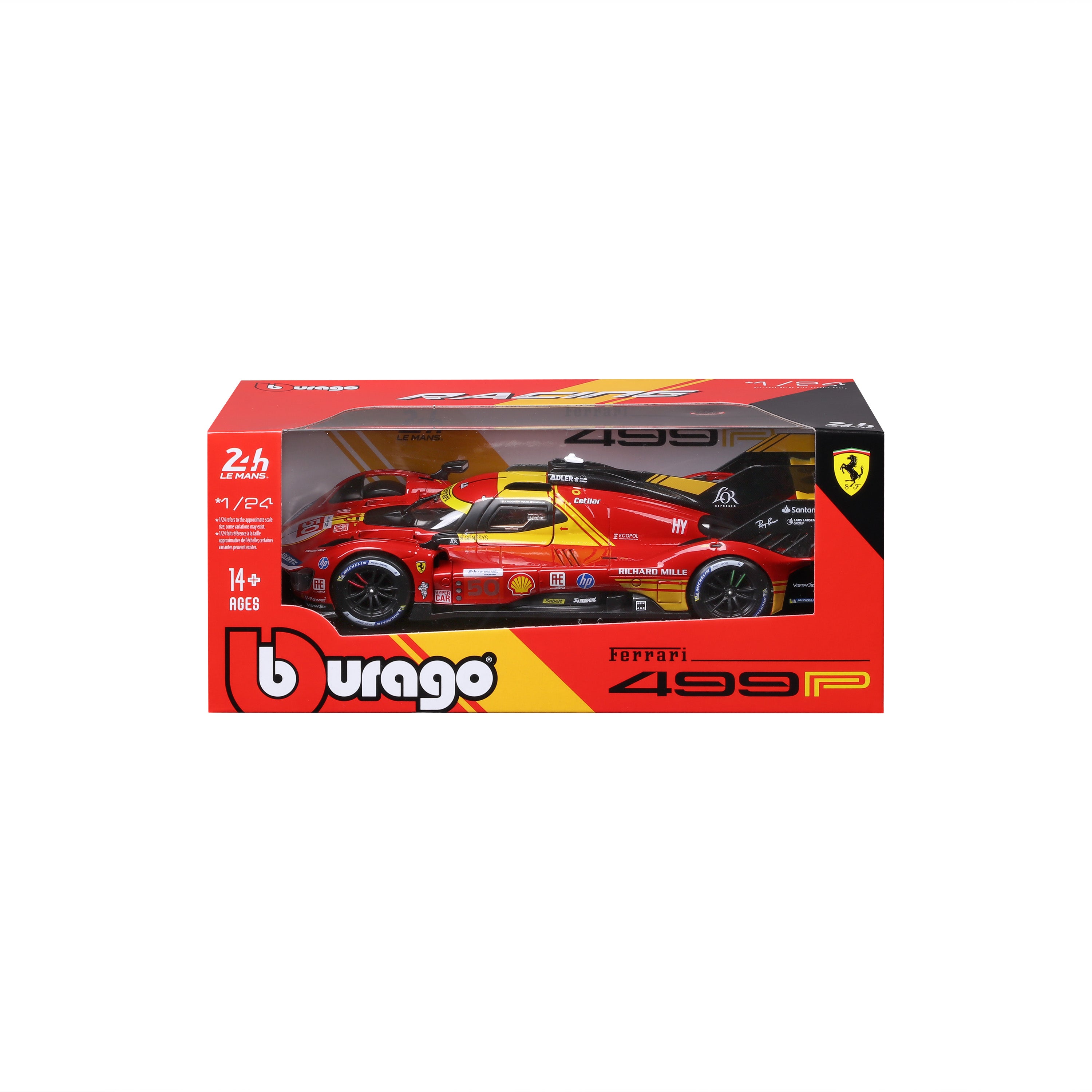 bburago-ferrari-499p-50-champion-le-mans-2024-1-24-portes-ouvrantes image 2