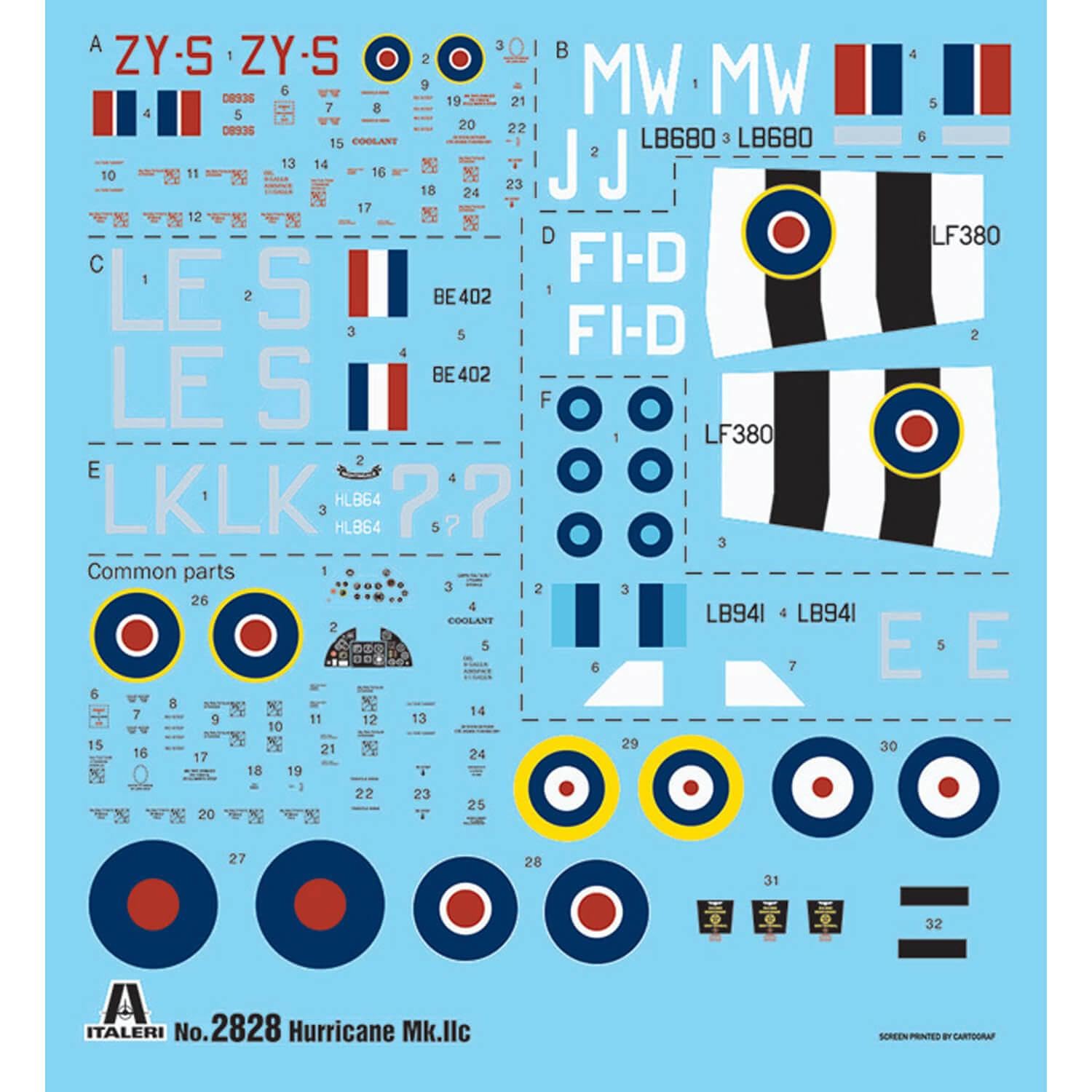 italeri-2828-hurricane-mk-ii-c-1-48-maquette-avion-plastique image 3