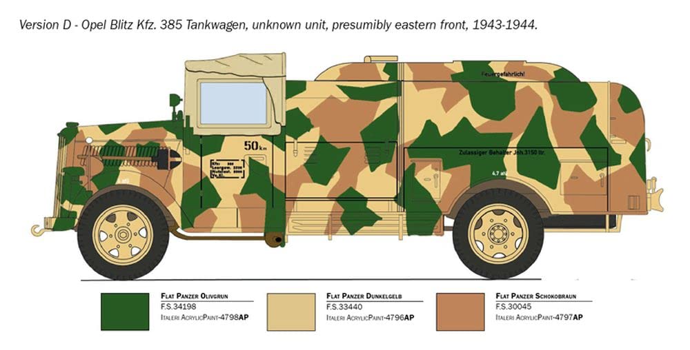 italeri-opel-blitz-tankwagen-maquette-camion-militaire image 7