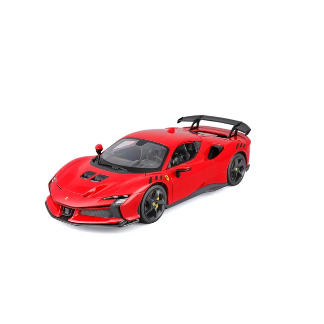 bburago-ferrari-sf90-xx-stradale-2024-1-18-rosso-corsa-portes-ouvrantes image 1