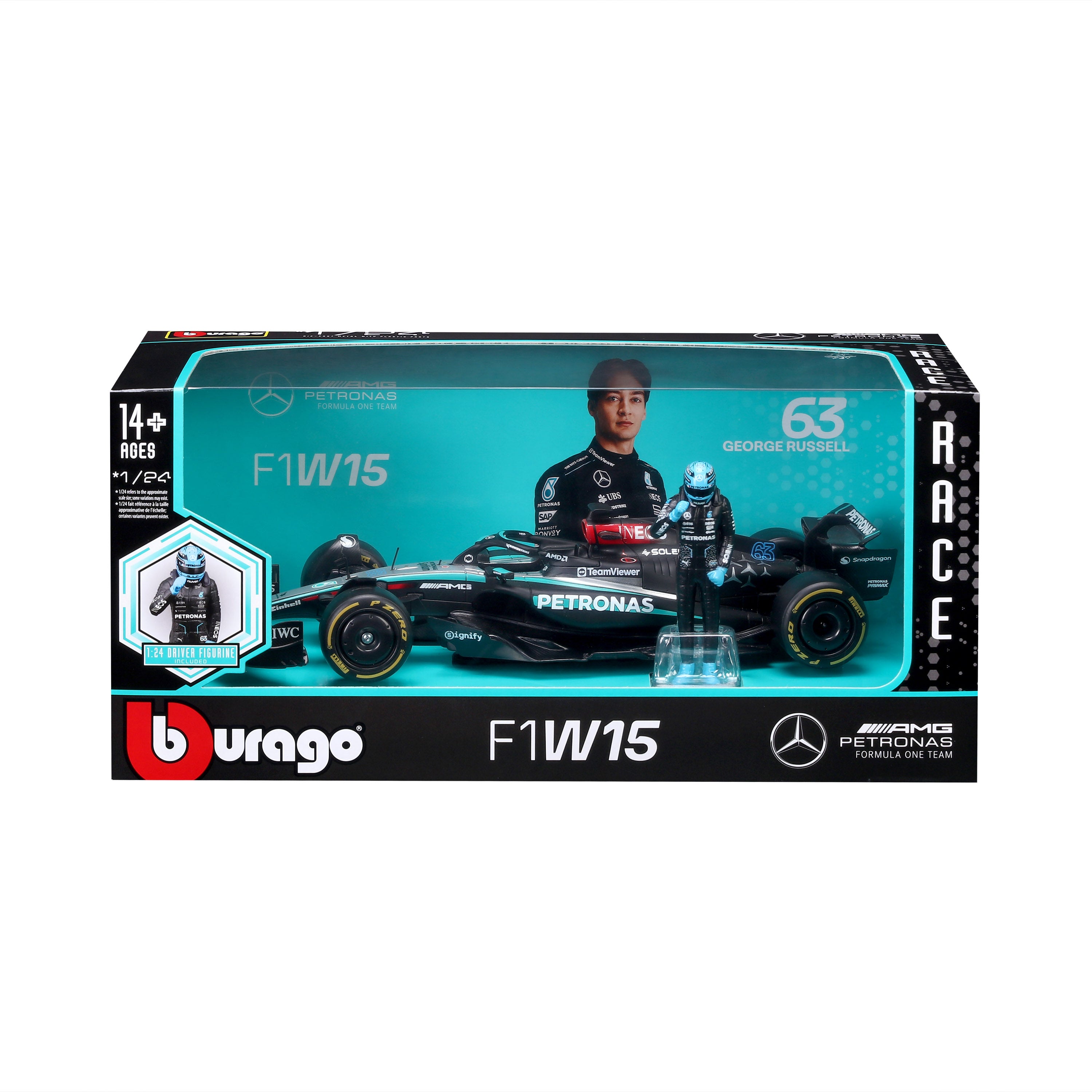 bburago-mercedes-amg-w15-e-performance-2024-63-russell-1-24-avec-pilote image 7
