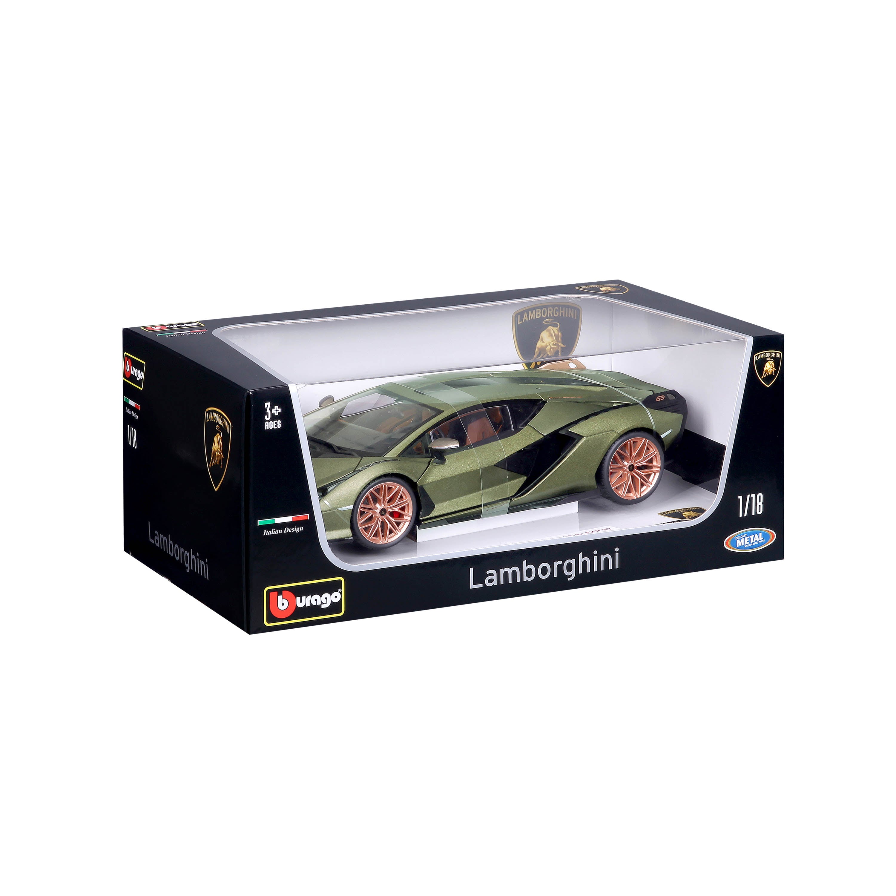 bburago-lamborghini-sian-fkp-37-1-18-miniature-auto-diecast-verte image 2