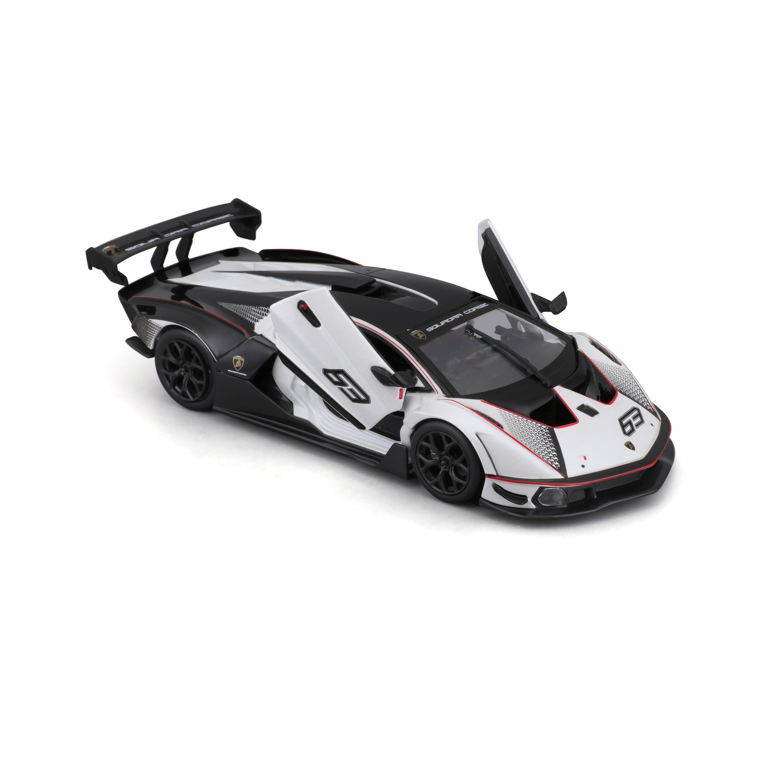bburago-lamborghini-essenza-scv12-1-24-blanc-et-noir-supercar image 6