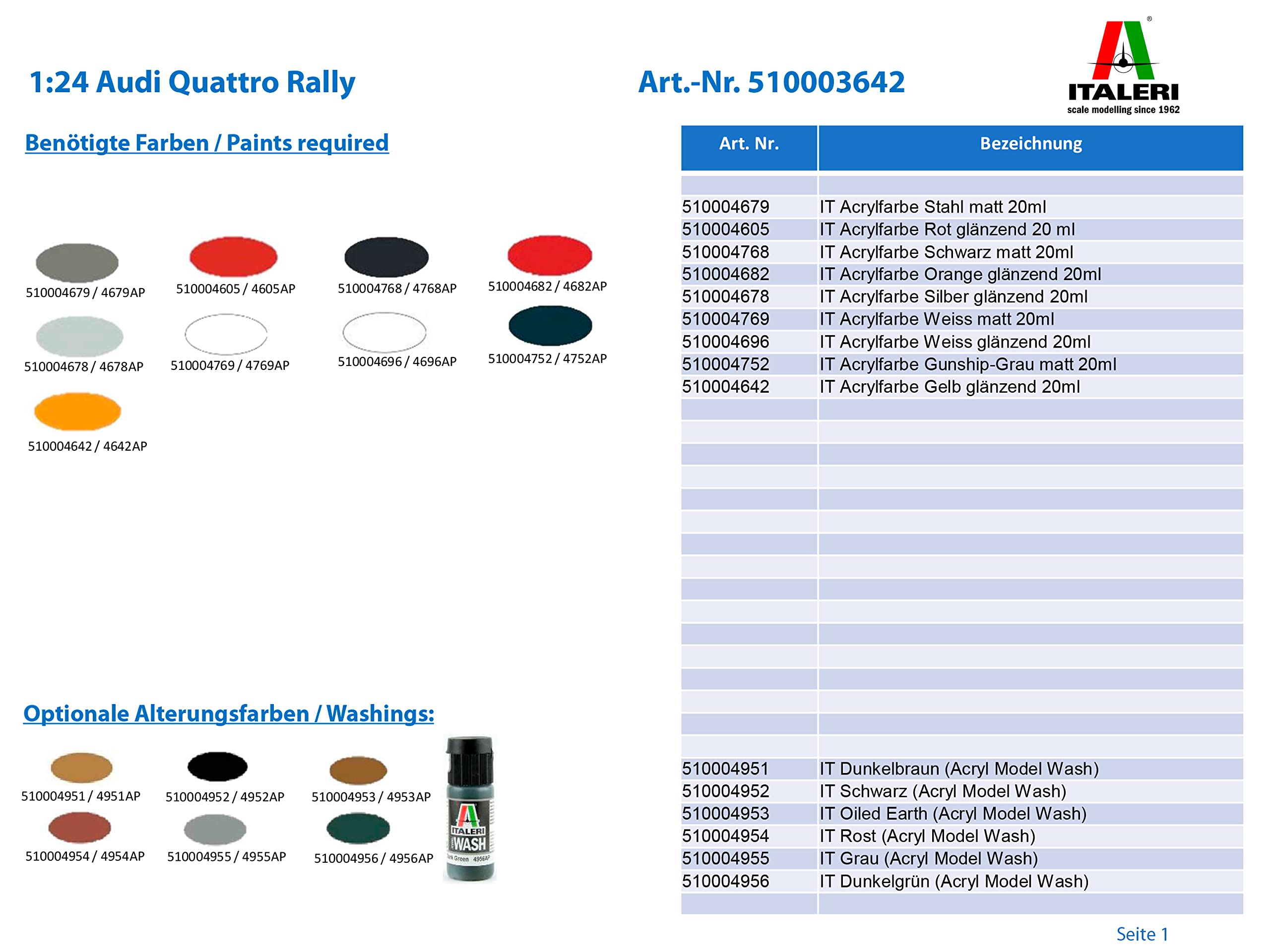 italeri-i3642-audi-maquette-plastique-assembler-multicolore image 2