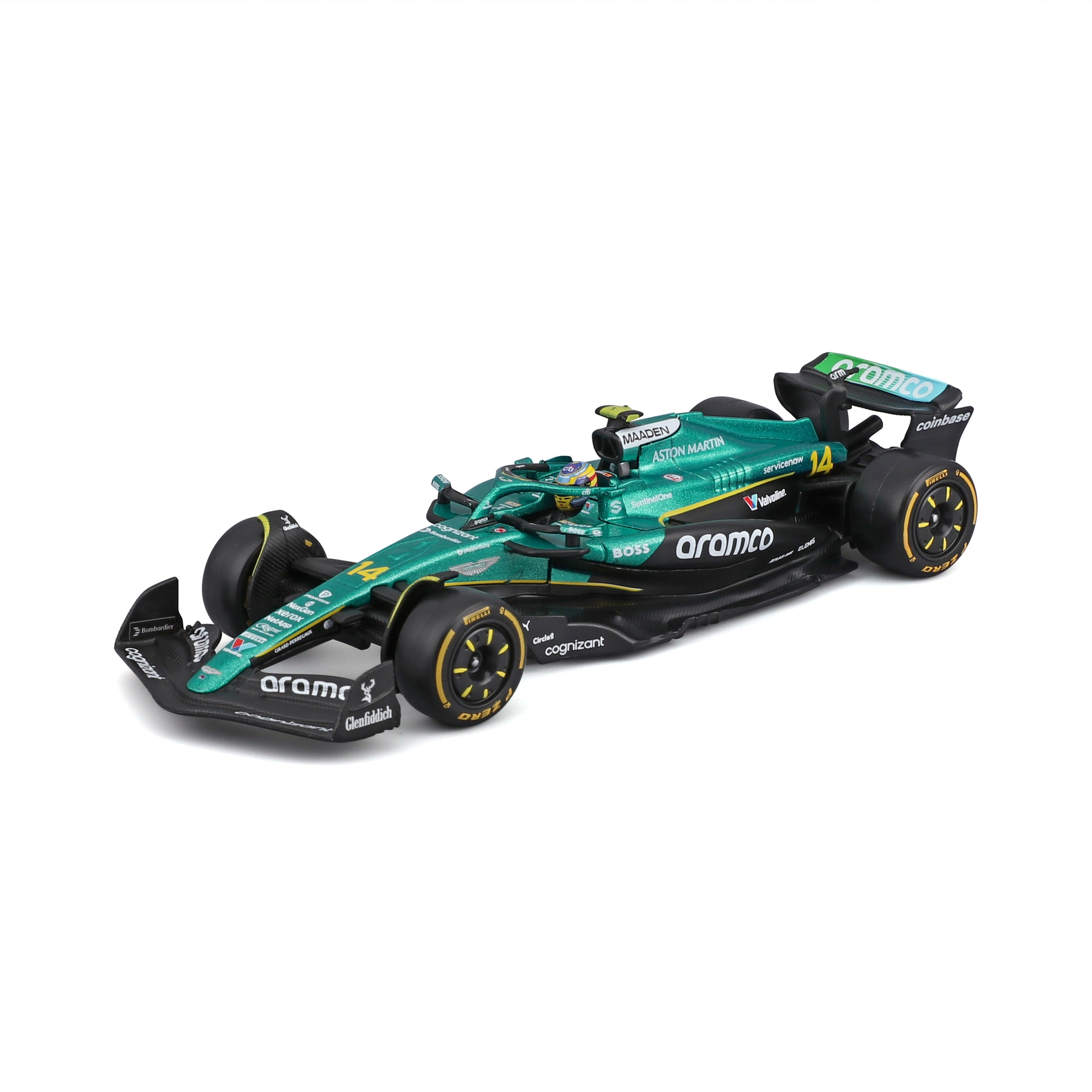 bburago-aston-martin-amr25-2025-14-alonso-1-43-casque-vitrine image 3