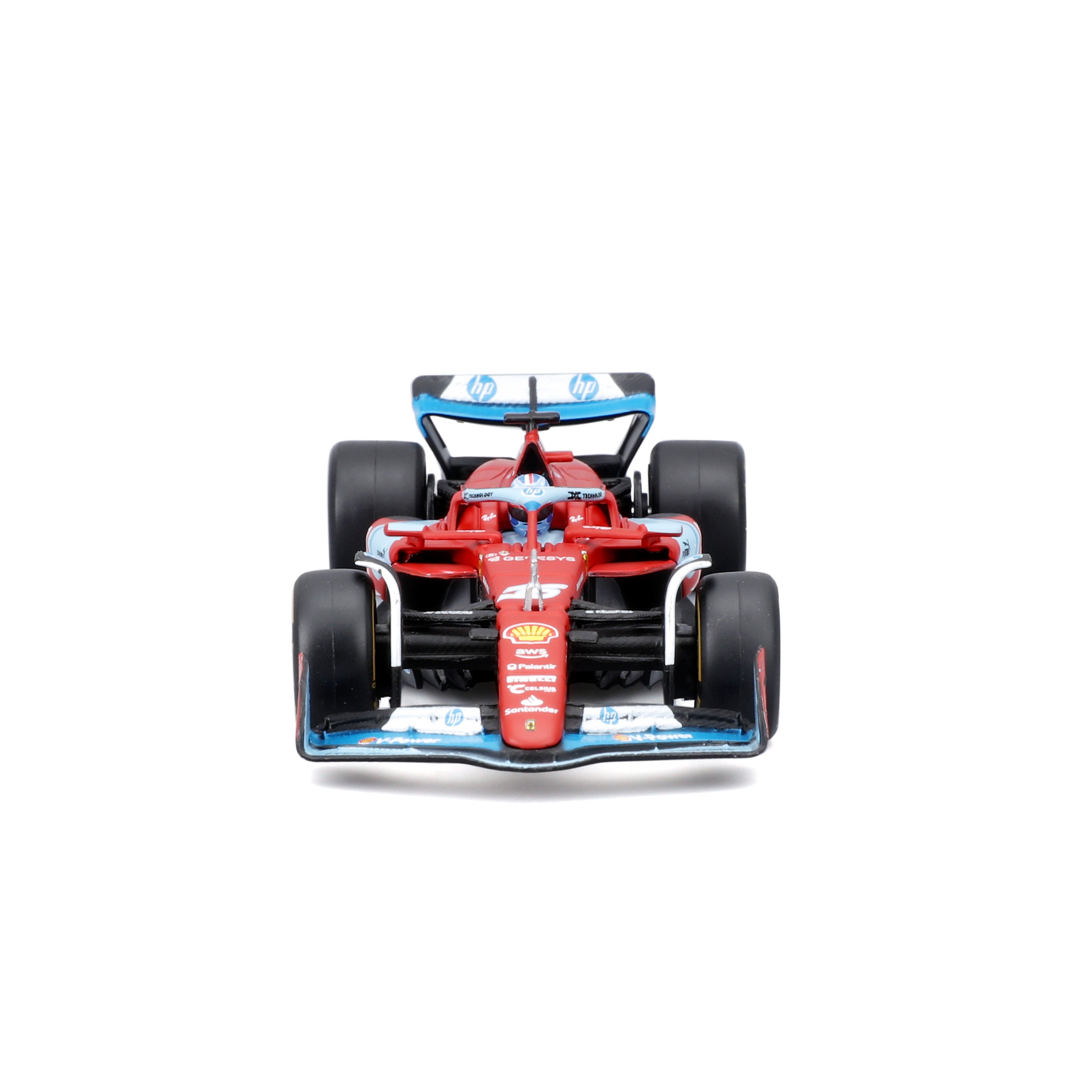 bburago-ferrari-f1-sf-24-16-leclerc-miami-2024-1-43-avec-pilote-et-vitrine image 4