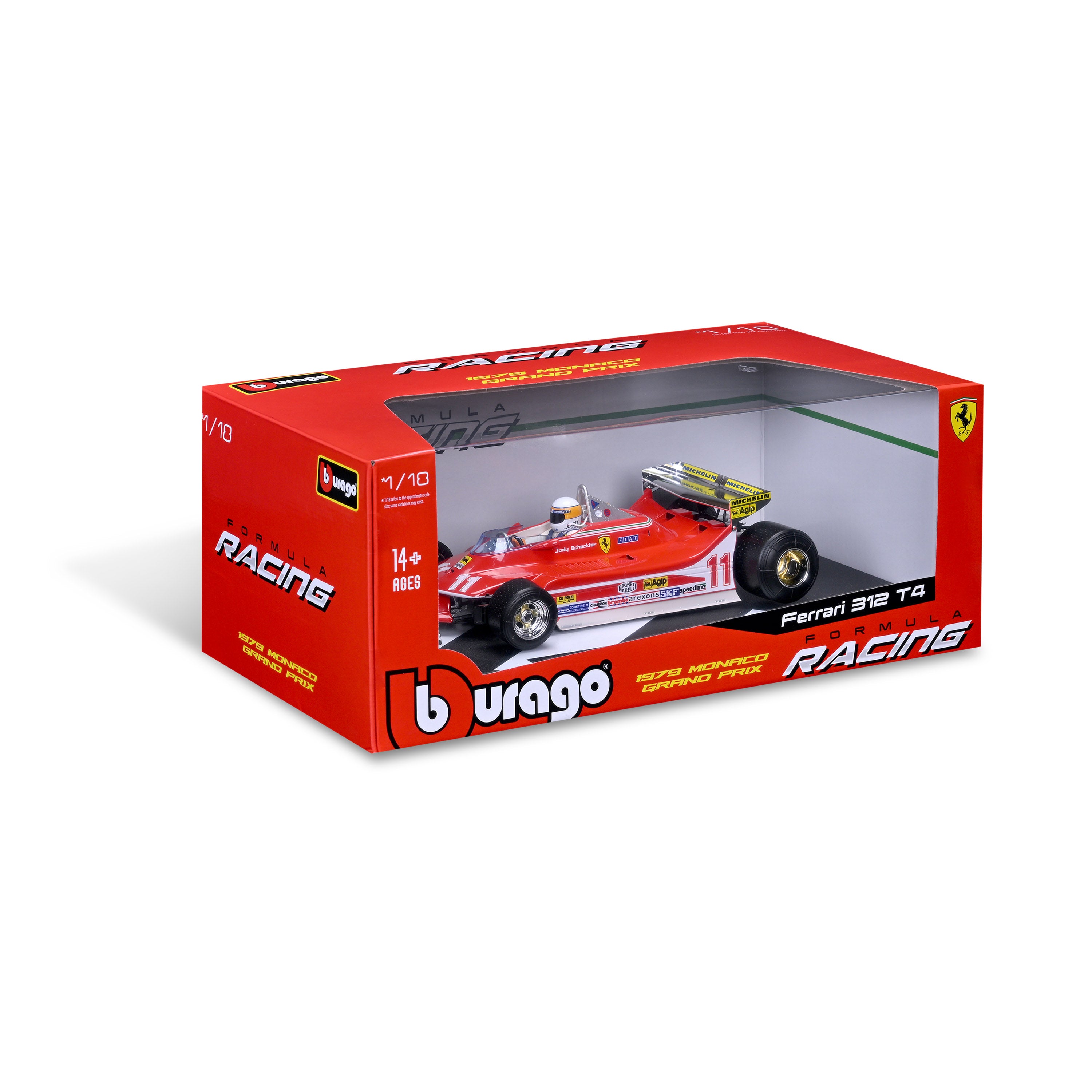 bburago-ferrari-312-t4-short-tail-11-scheckter-monaco-1979-1-18-avec-pilote image 2