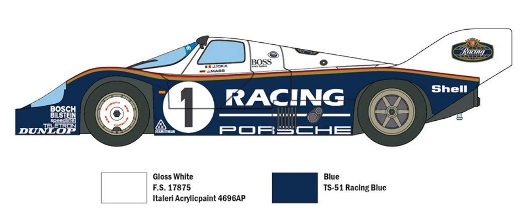italeri-porsche-956-kit-maquette-voiture-endurance-monter image 7