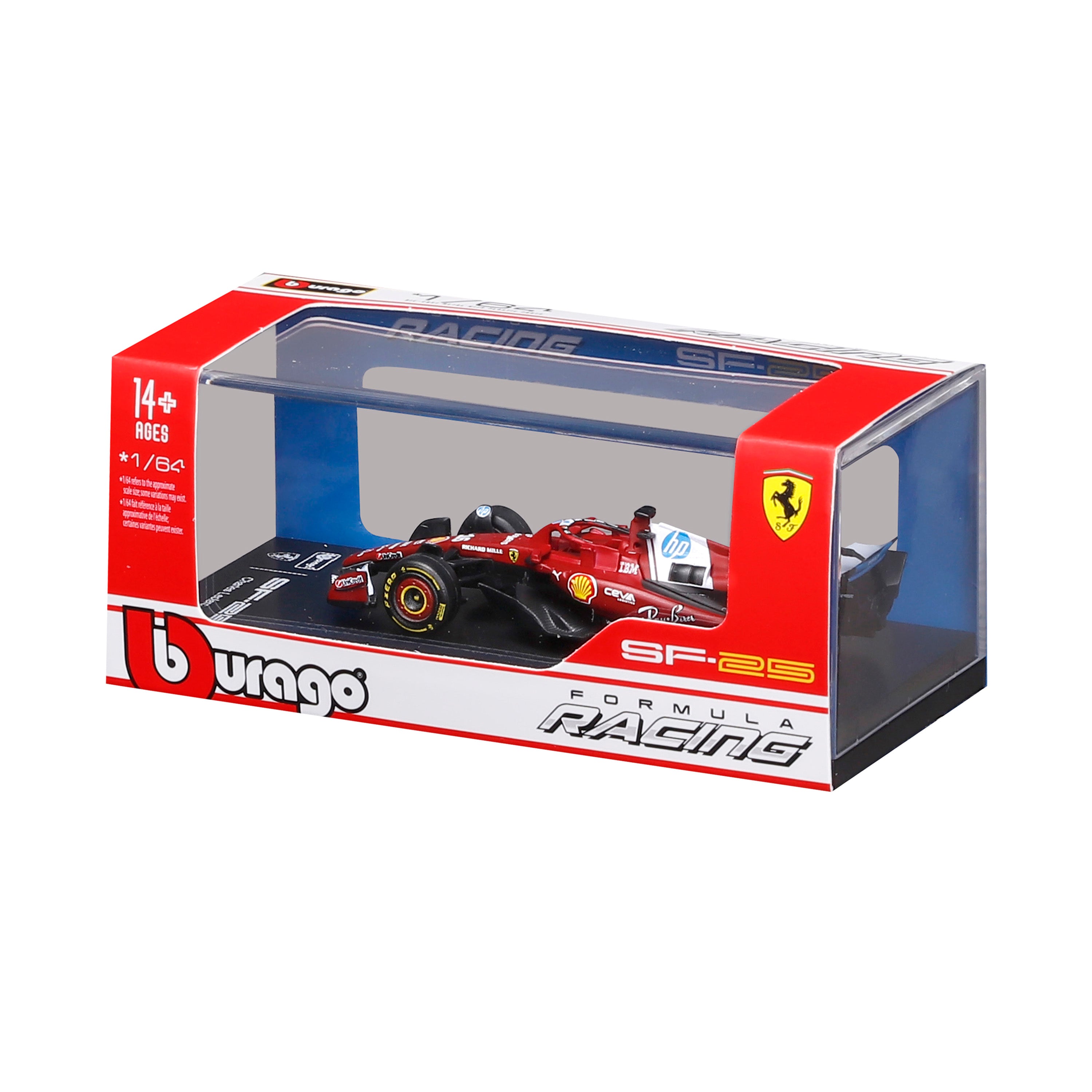 bburago-ferrari-sf-25-16-charles-leclerc-1-64-avec-vitrine image 8
