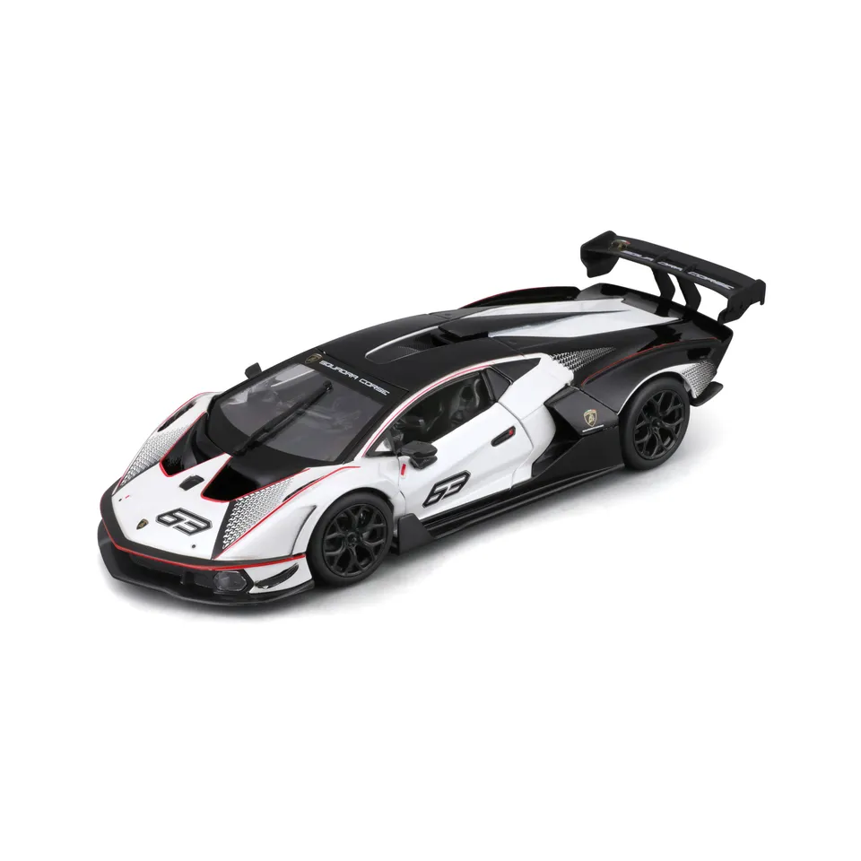 bburago-lamborghini-essenza-scv12-1-24-blanc-et-noir-supercar image 1