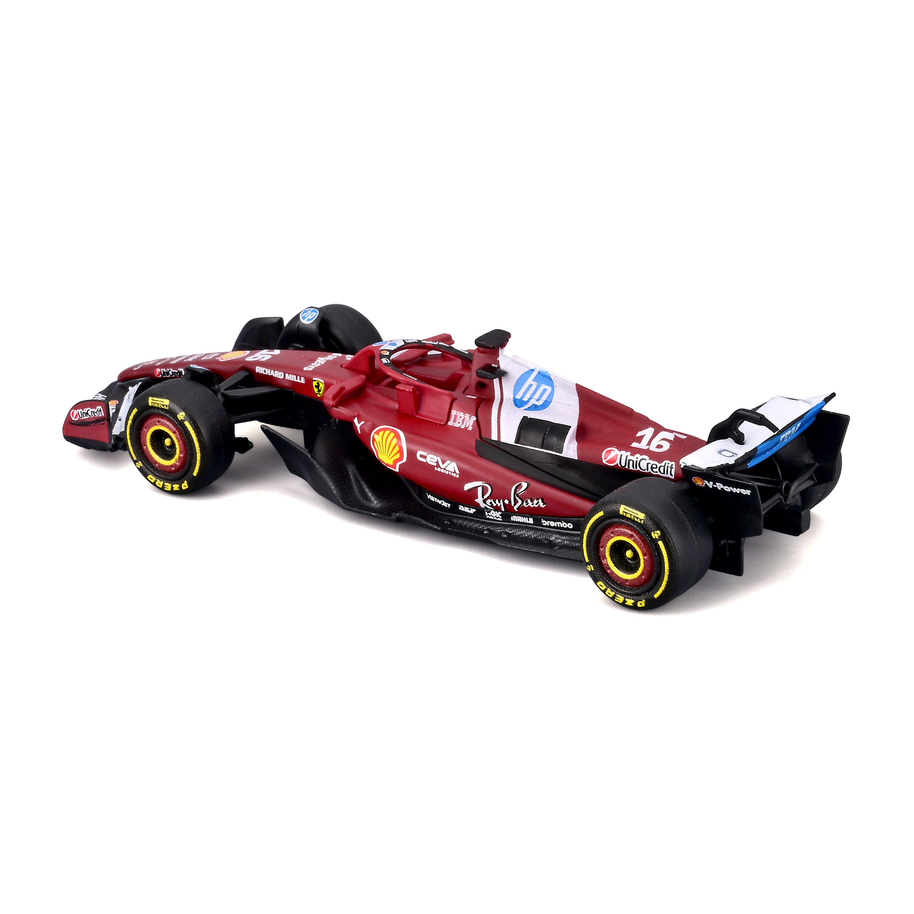 bburago-ferrari-sf-25-16-charles-leclerc-1-64-avec-vitrine image 5