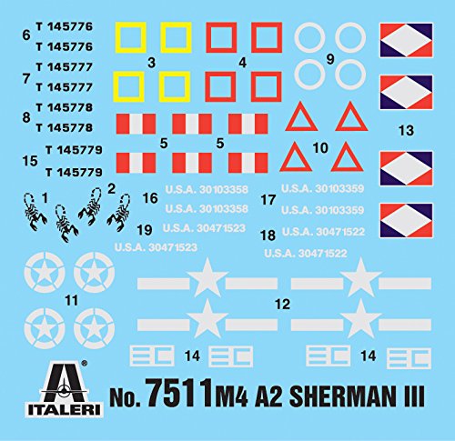 italeri-i7511-m4a2-sherman-maquette-char-snap-together-1-72 image 8