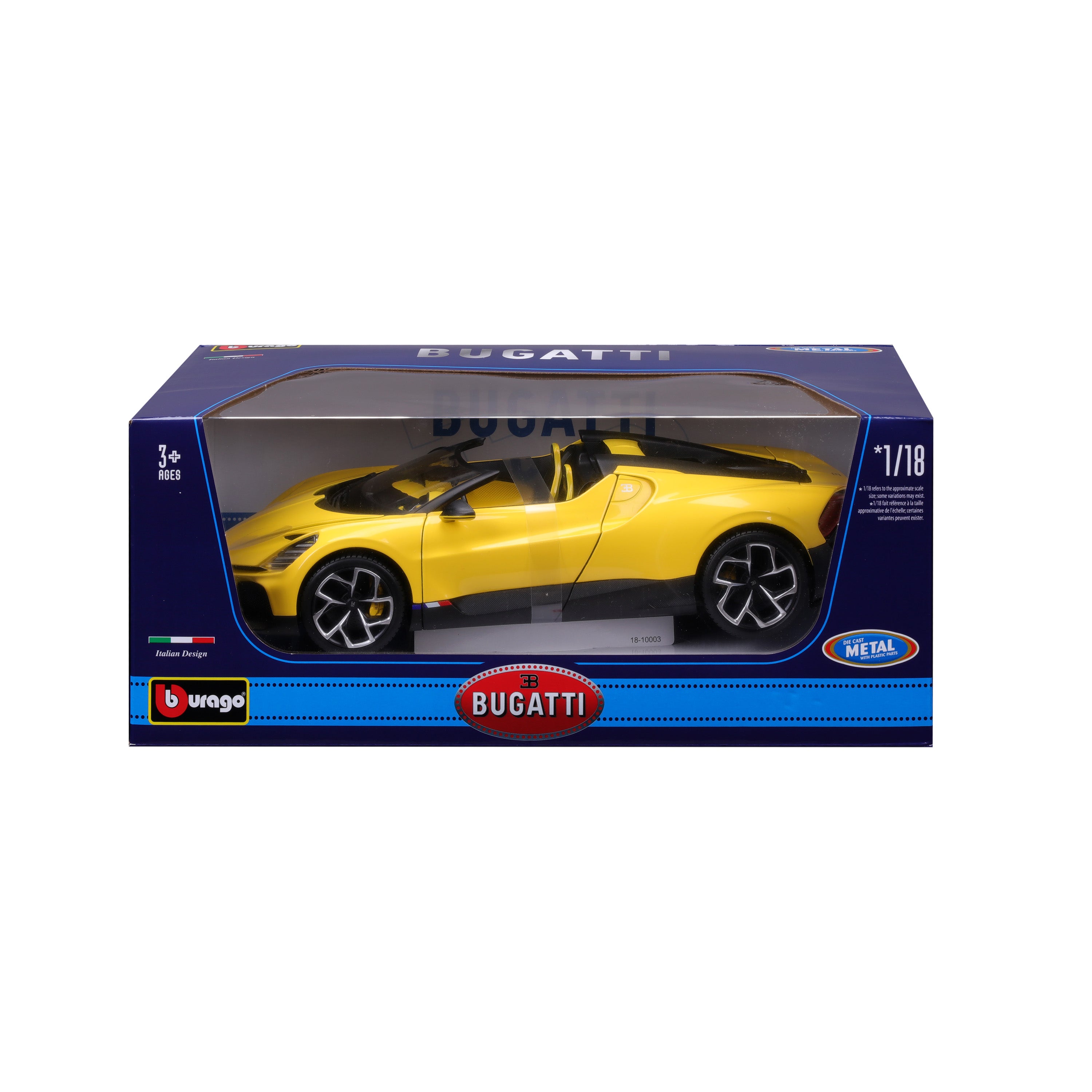 bburago-bugatti-w16-mistral-roadster-jaune-voiture-1-18-die-cast image 7