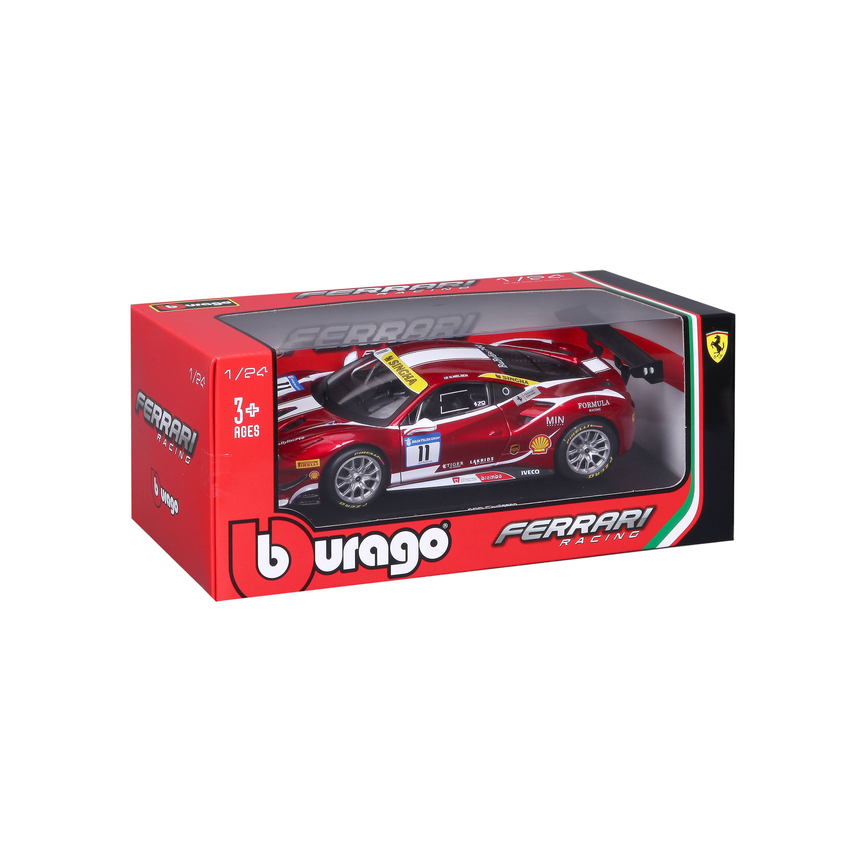 bburago-ferrari-488-challenge-formula-racing-2017-1-24-diecast-portes-ouvrantes image 2