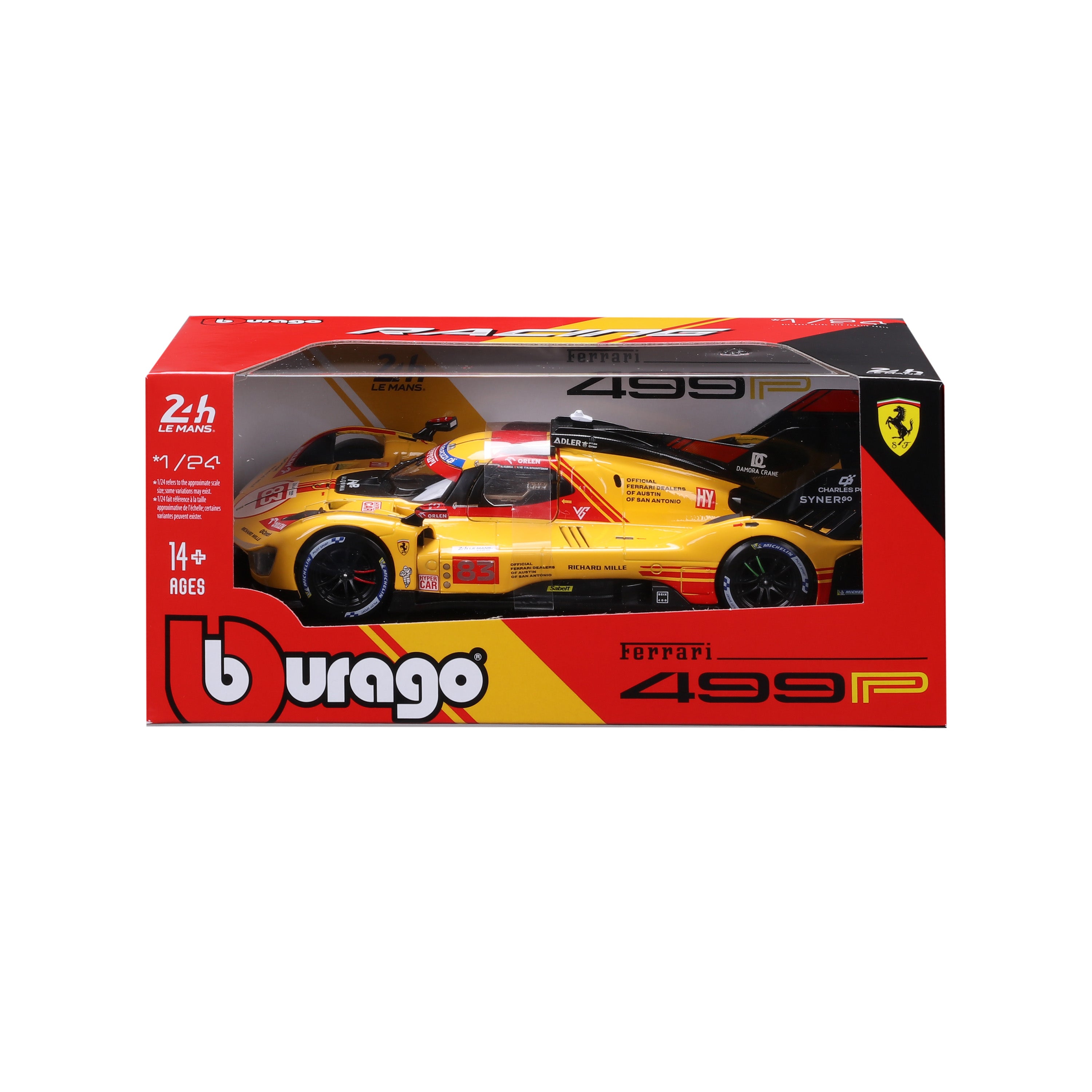 bburago-ferrari-499p-83-le-mans-2024-hypercar-1-24-jaune image 2