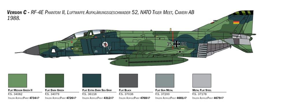 italeri-2818-rf-4e-phantom-ii-1-48-kit-maquette-avion-reconnaissance image 6