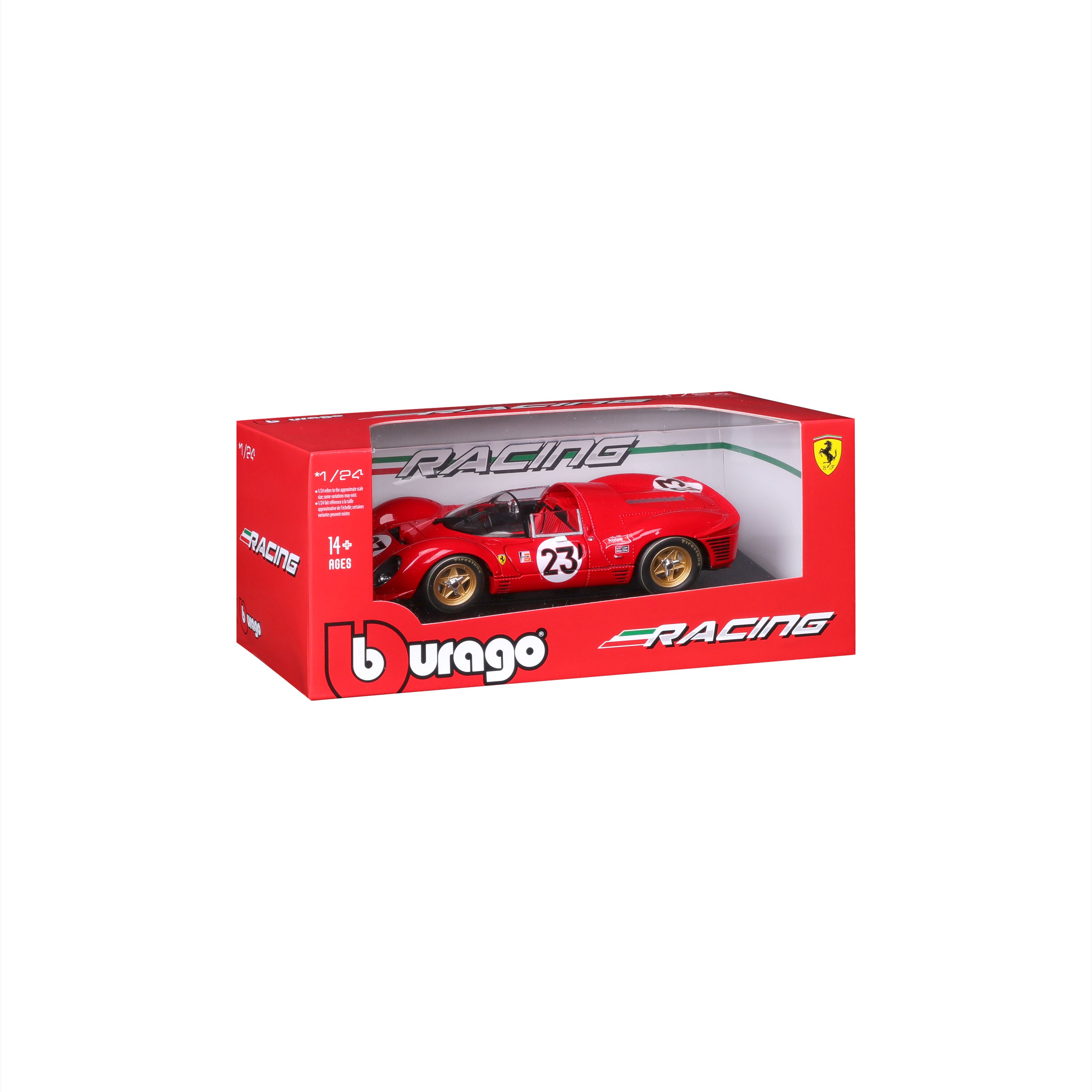 bburago-ferrari-330-p4-daytona-1967-1-24-voiture-miniature-diecast-rouge image 2