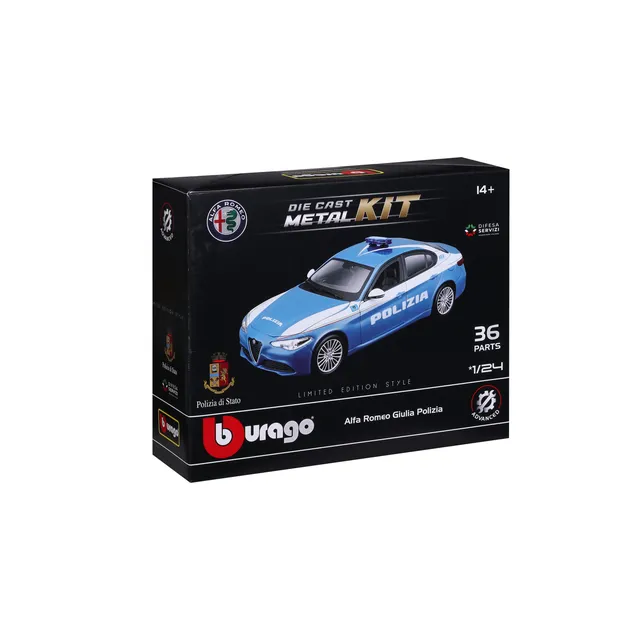 bburago-model-kit-alfa-romeo-giulia-polizia-1-24 image 1