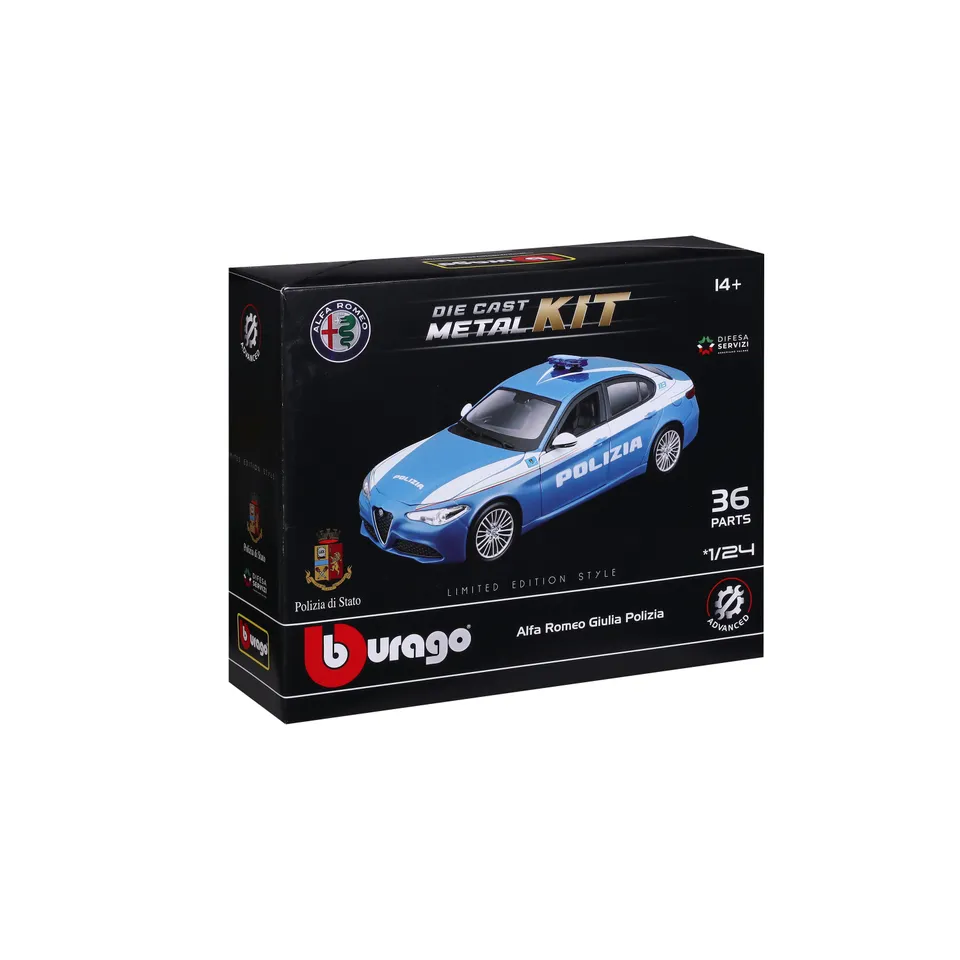 bburago-model-kit-alfa-romeo-giulia-polizia-1-24 image 1