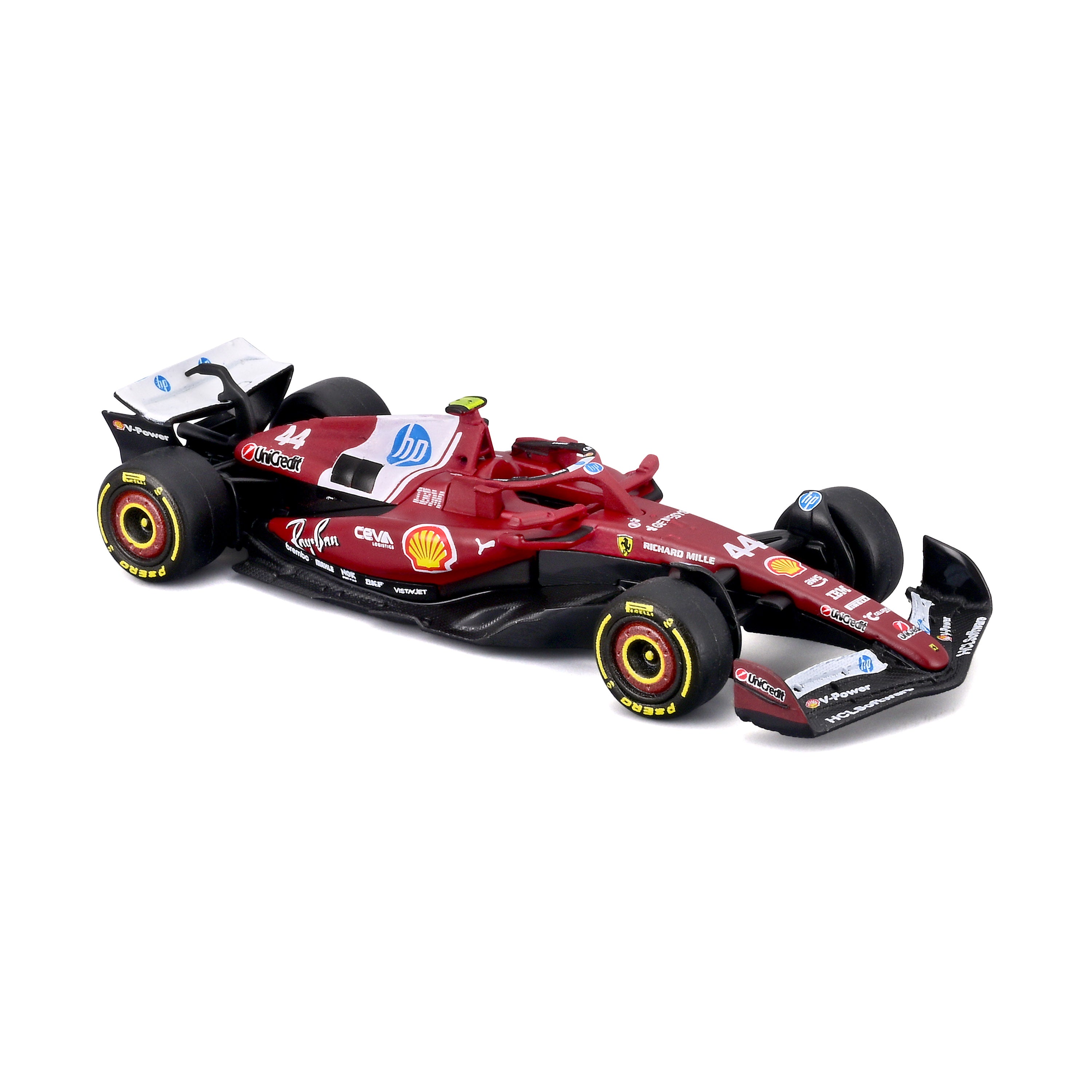 bburago-ferrari-sf-25-44-lewis-hamilton-1-64-avec-vitrine-d-exposition image 6