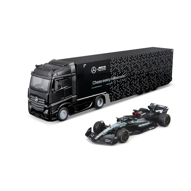 bburago-mercedes-amg-semi-truck-mercedes-w15-63-russell-1-43 image 1
