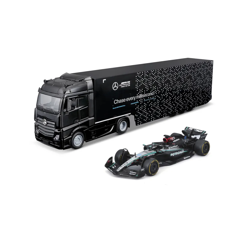 bburago-mercedes-amg-semi-truck-mercedes-w15-63-russell-1-43 image 1