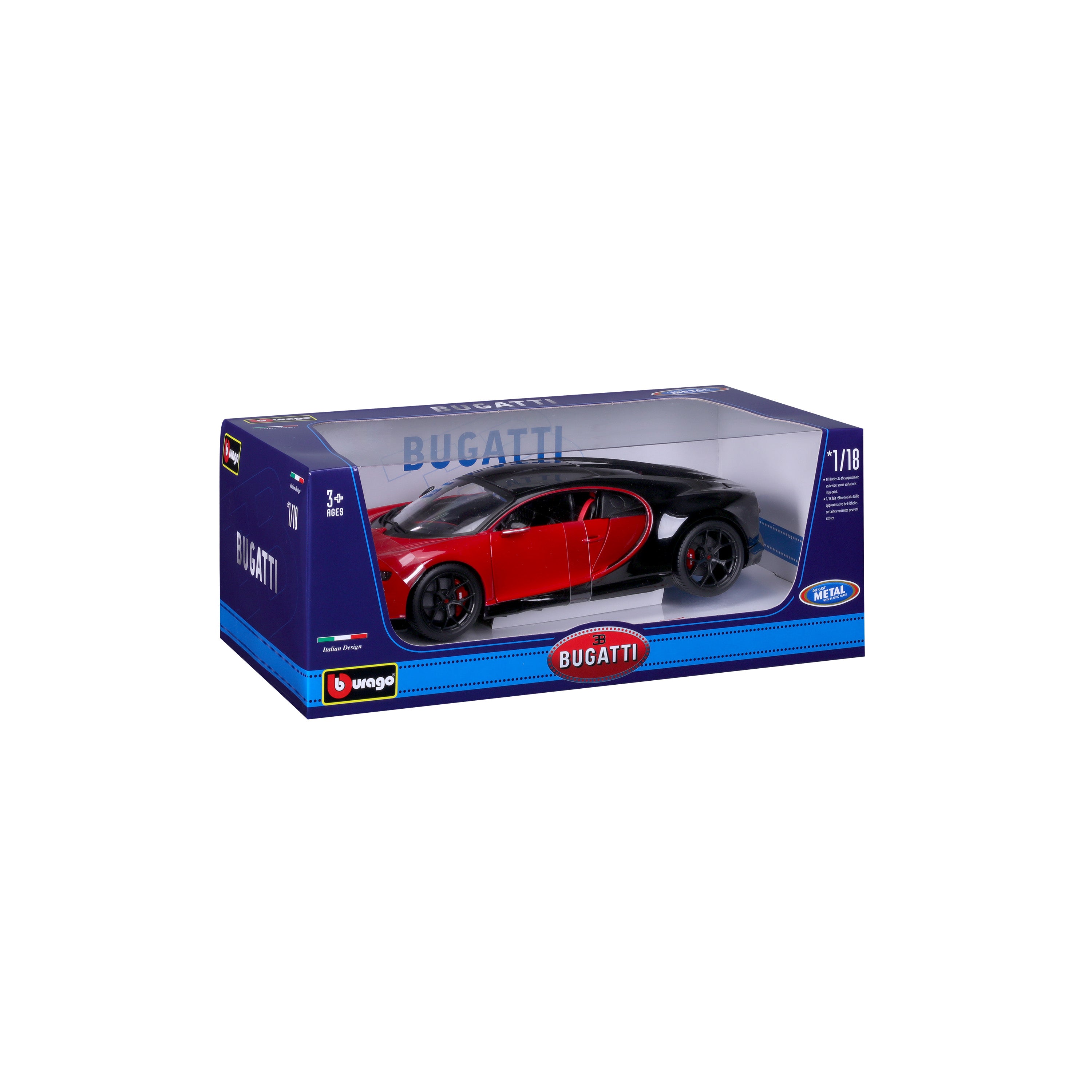 bburago-bugatti-chiron-sport-1-18-supercar-miniature-diecast-rouge-et-noir image 2