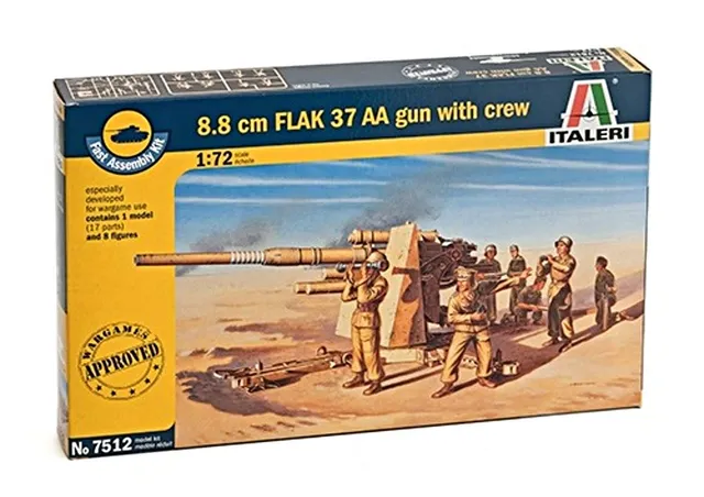 italeri-i7512-flak-37-88mm-maquette-artillerie-1-72 image 1