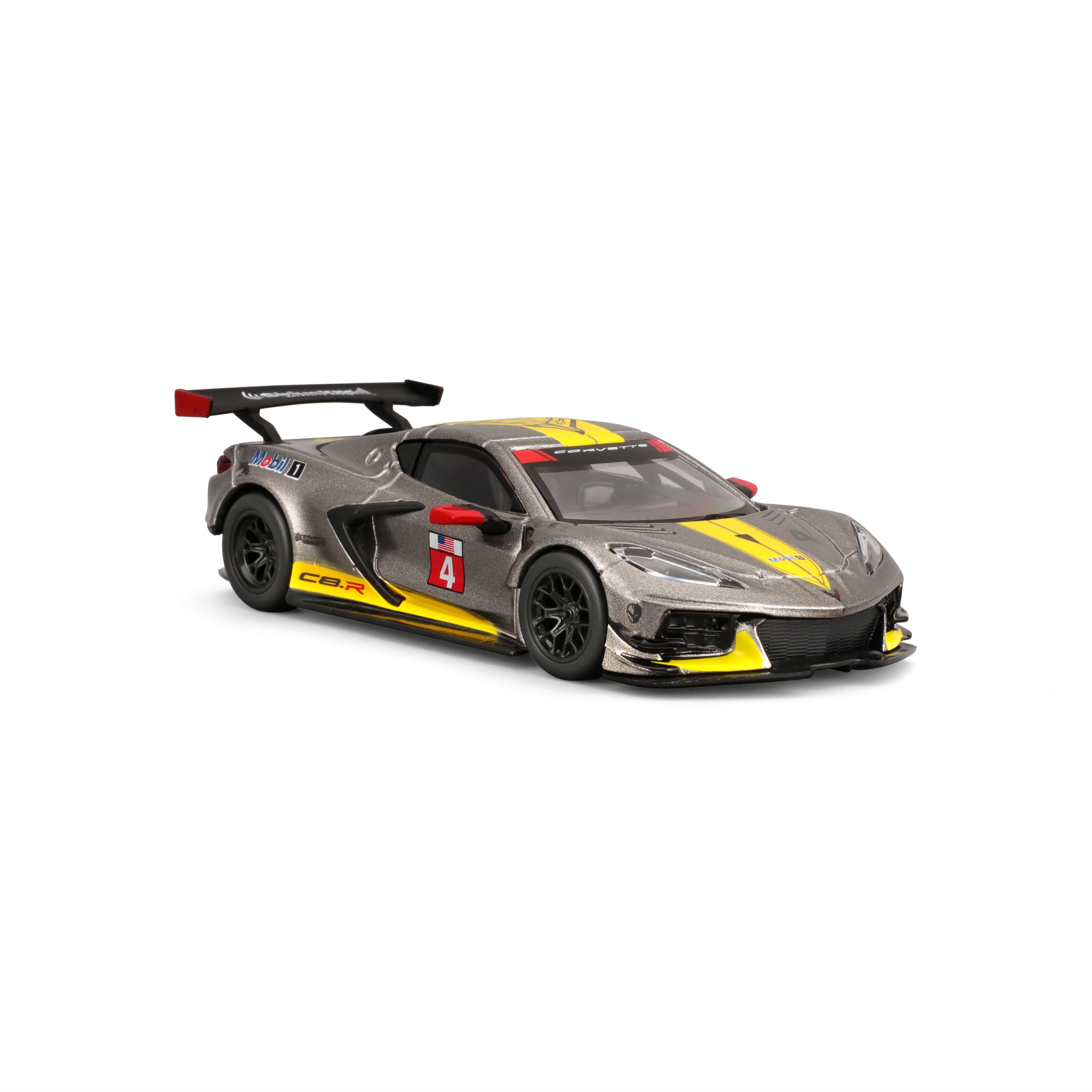 bburago-chevrolet-corvette-c8-r-2020-grise-m-tallis-e-voiture-miniature-1-43-ave image 5