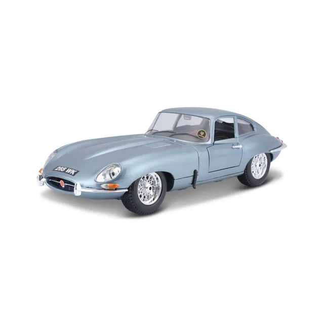 bburago-jaguar-e-type-coup-1-18-bleu-azur-m-tallis-ouvrants image 1