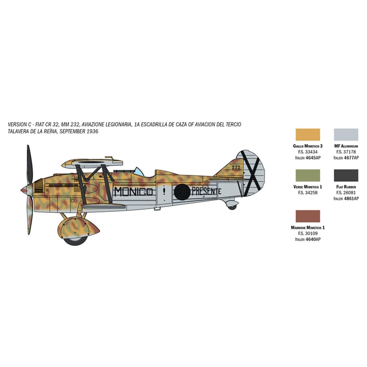 italeri-1438-fiat-cr-32-freccia-maquette-avion-1-72-monter image 4