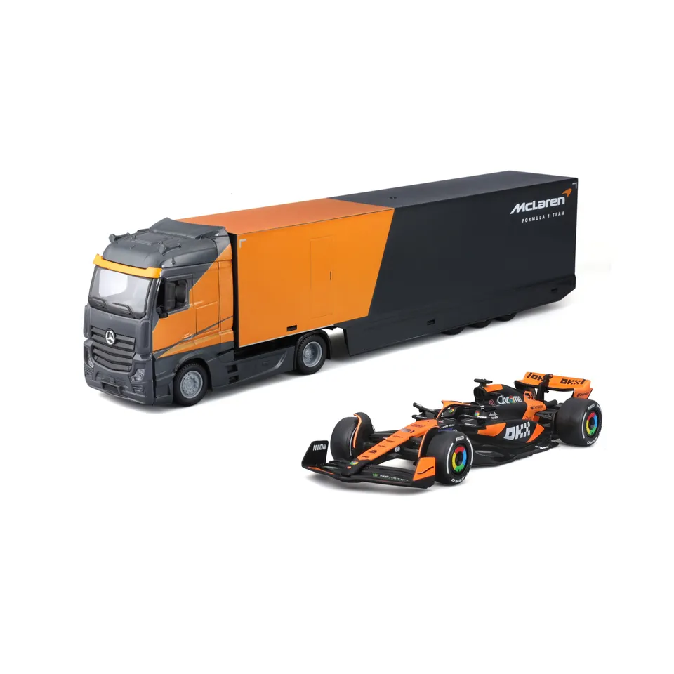 bburago-mercedes-semi-truck-mclaren-mcl38-4-norris-1-43 image 1