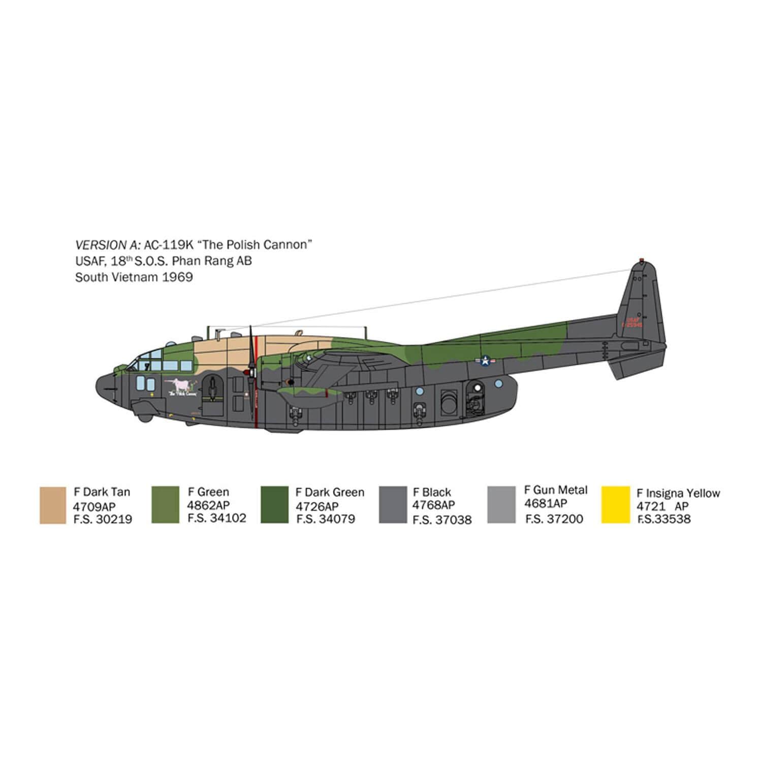 italeri-1468-ac-119k-stinger-maquette-avion-1-72-monter image 2