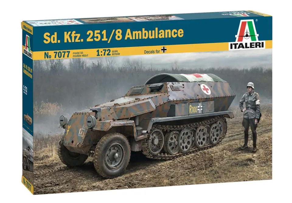 italeri-sd-kfz-251-8-ambulance-ww2-maquette-militaire-7077s image 1
