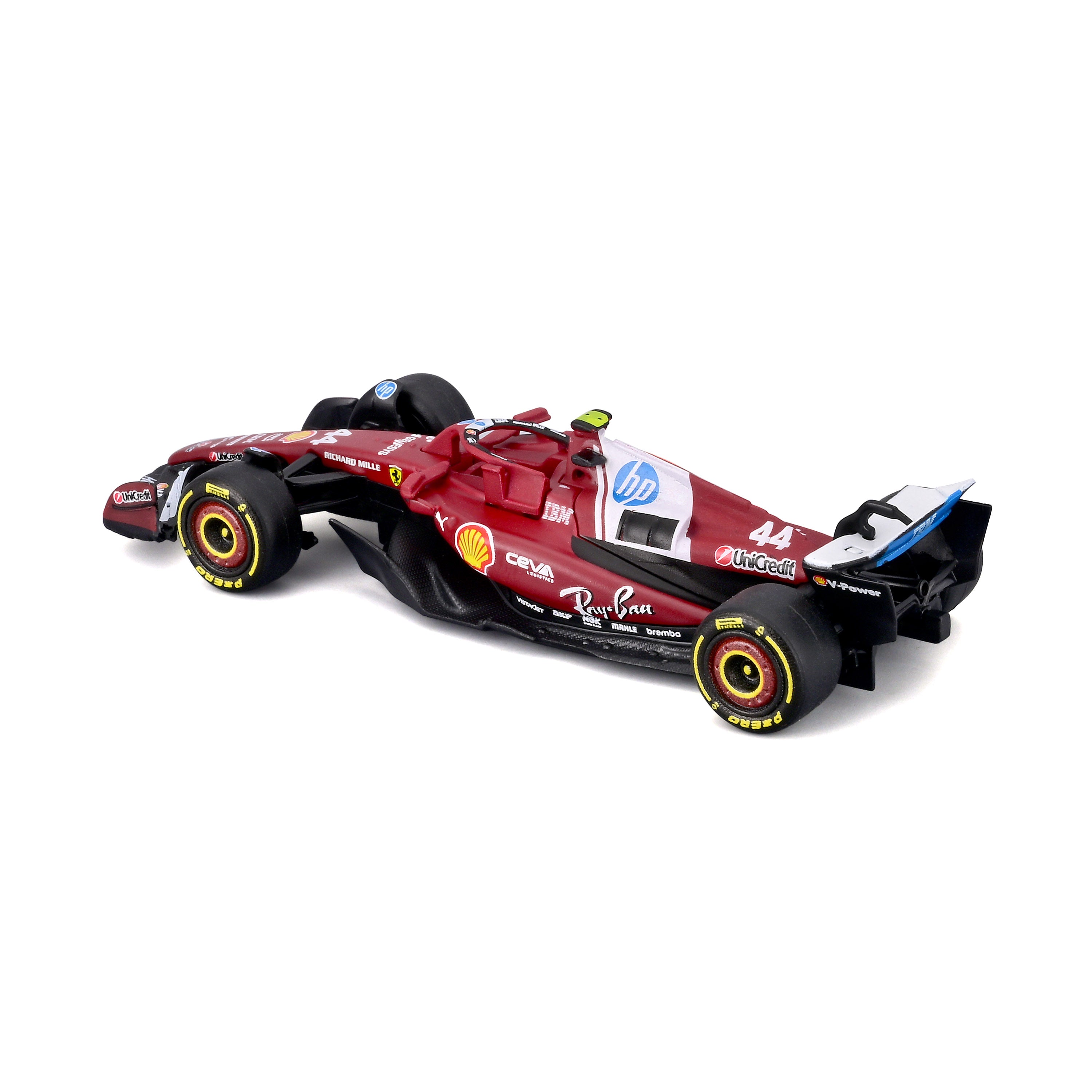bburago-ferrari-sf-25-44-lewis-hamilton-1-64-avec-vitrine-d-exposition image 5