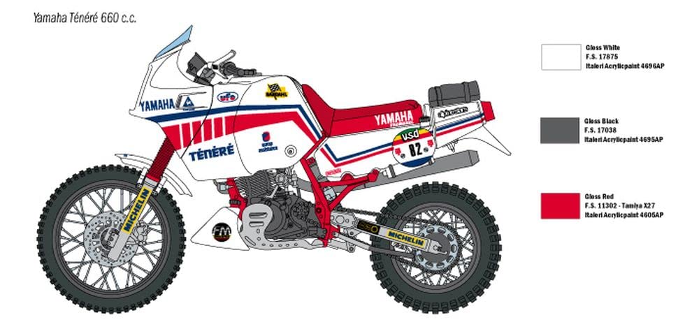 italeri-yamaha-tenere-660cc-maquette-moto-1-9-1-12 image 4