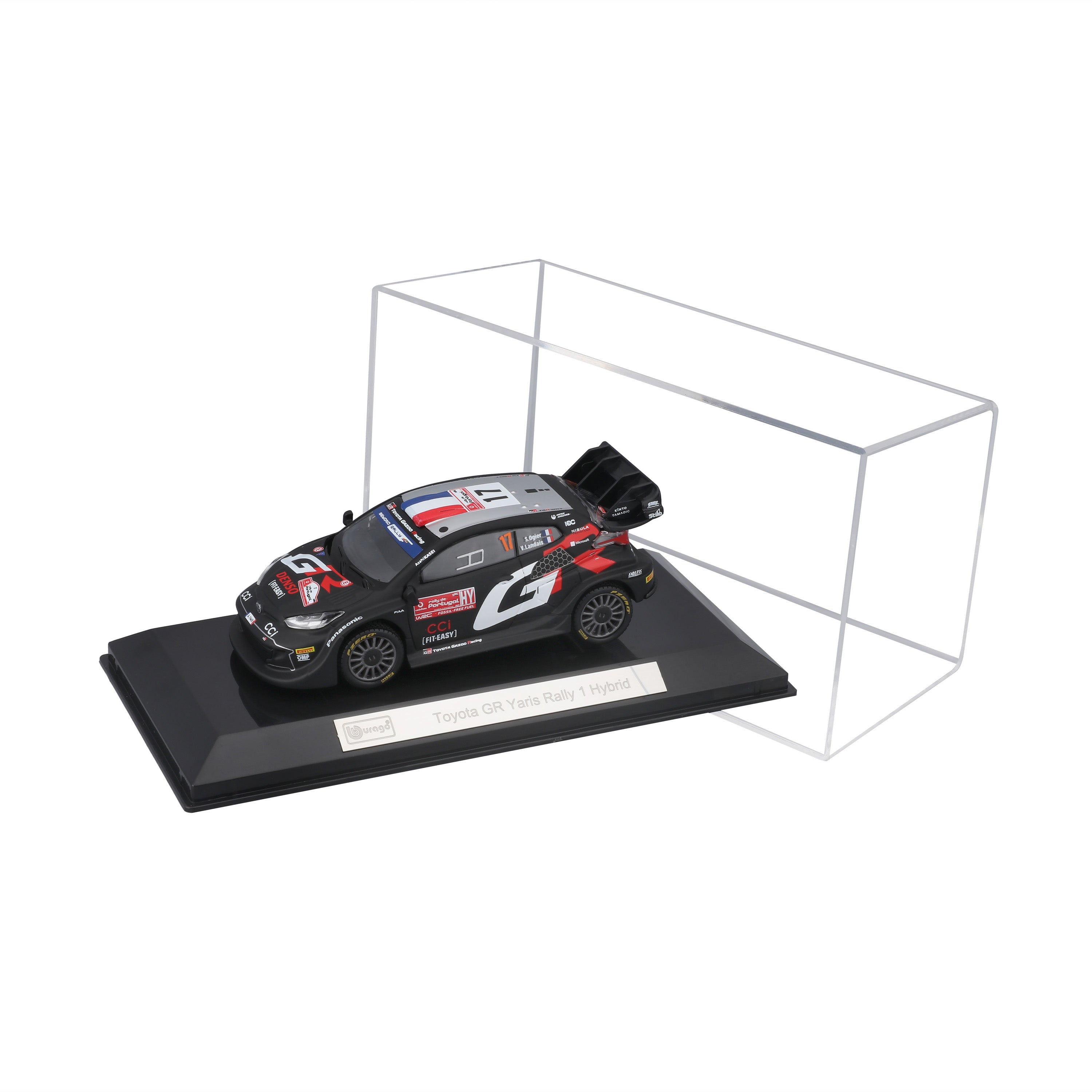 bburago-toyota-gr-yaris-rally-1-hybrid-17-ogier-maquette-1-43-avec-teca-d-exposi image 5