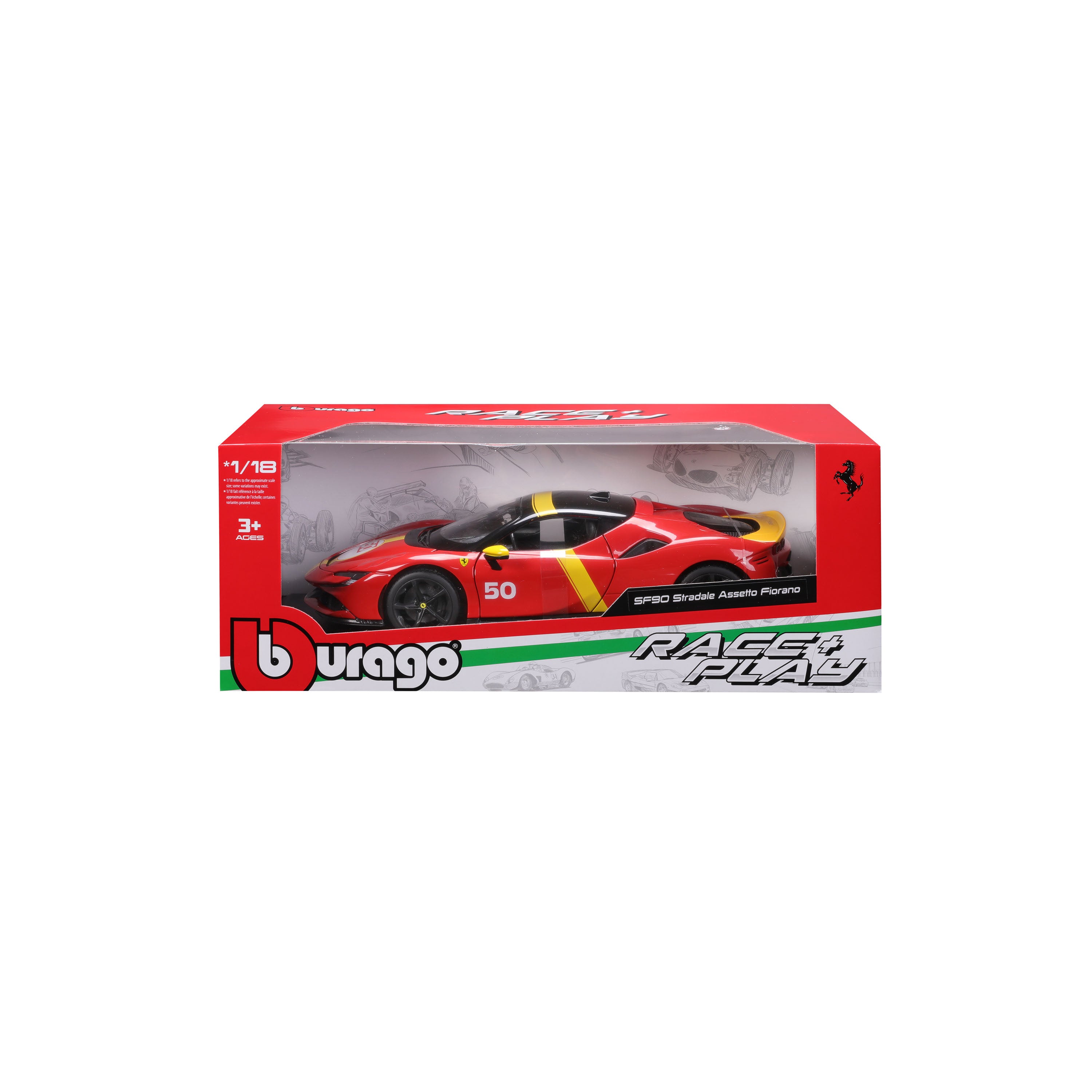 bburago-ferrari-sf90-stradale-assetto-fiorano-le-mans-voiture-miniature-1-18 image 2