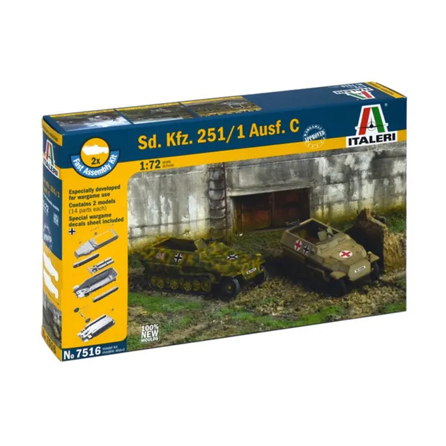 italeri-sd-kfz-251-1-ausf-d-1-72-maquette-blind image 1