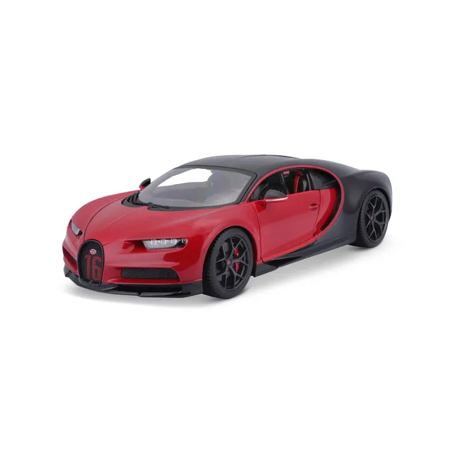 bburago-bugatti-chiron-sport-1-18-supercar-miniature-diecast-rouge-et-noir image 1