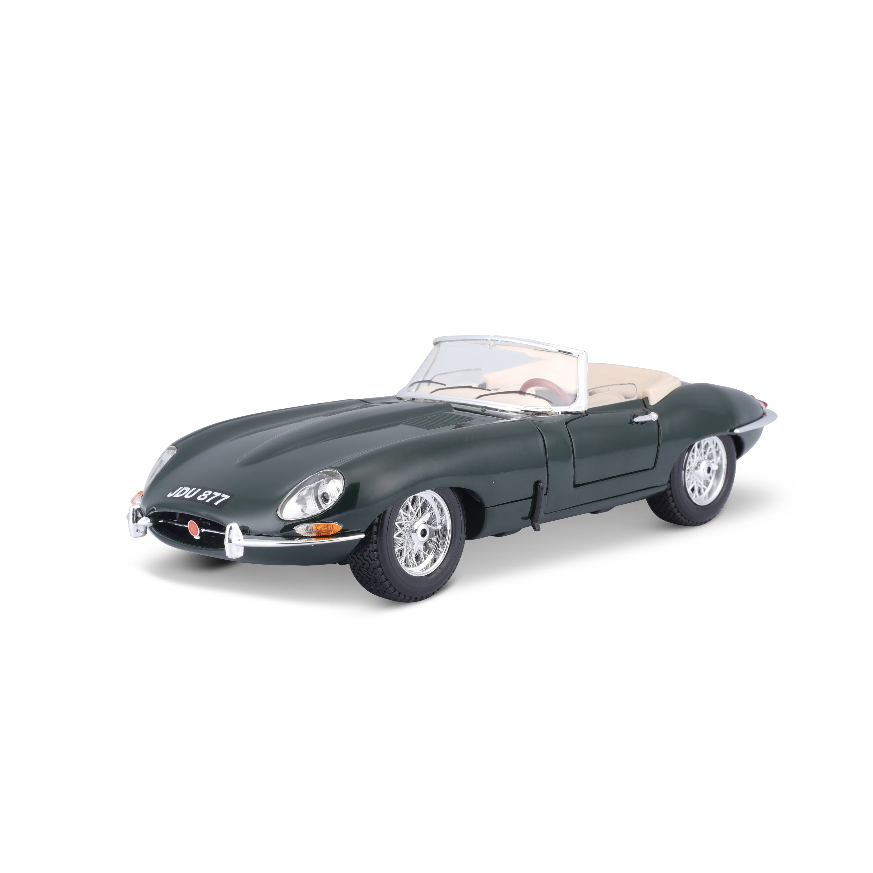 bburago-jaguar-e-type-cabriolet-1-18-verte-voiture-miniature-diecast-classique image 1