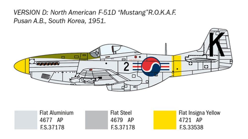 italeri-1452s-f-51d-korean-war-1-72-kit-maquette-avion image 7