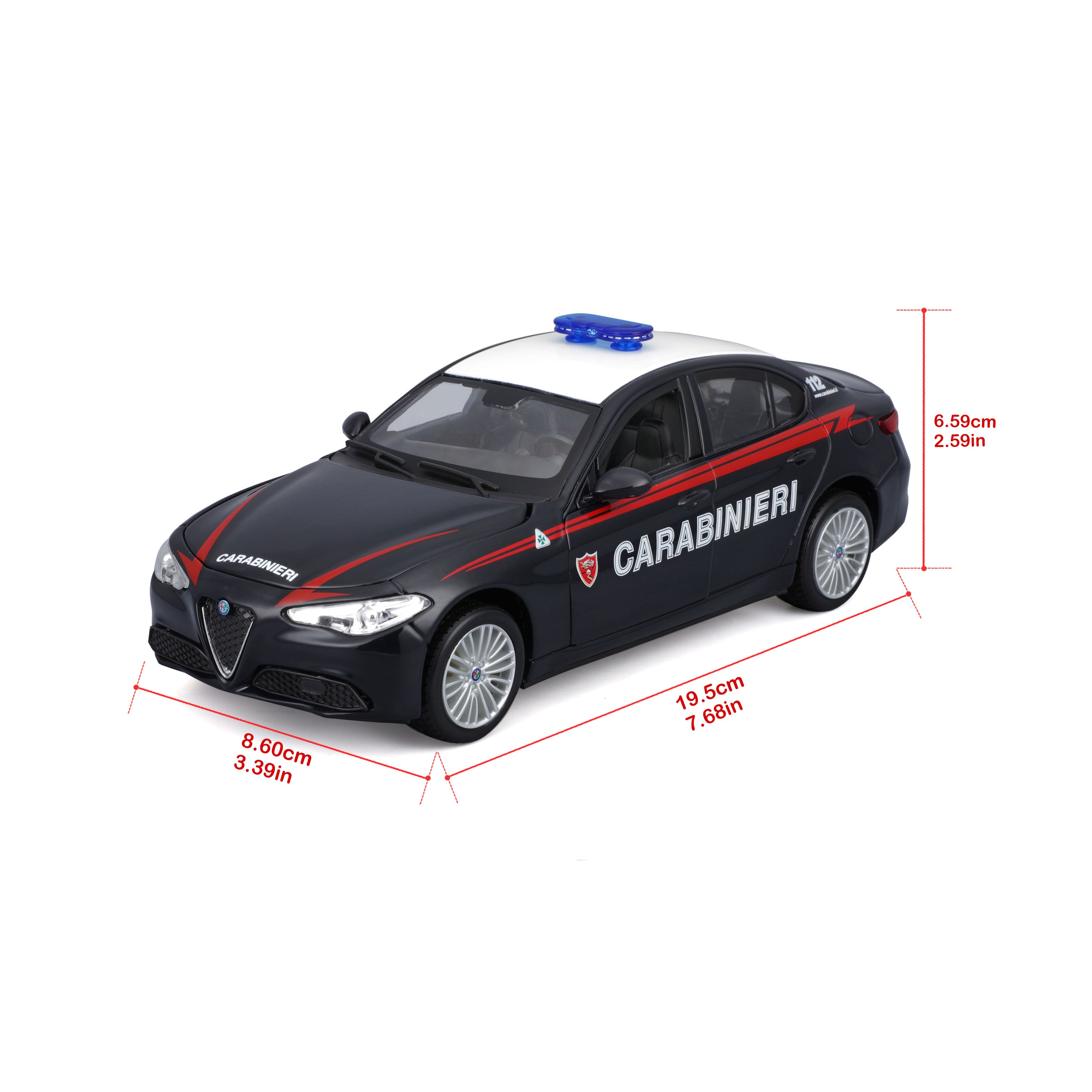 bburago-alfa-romeo-giulia-carabinieri-1-24-kit-de-montage-36-pi-ces image 5