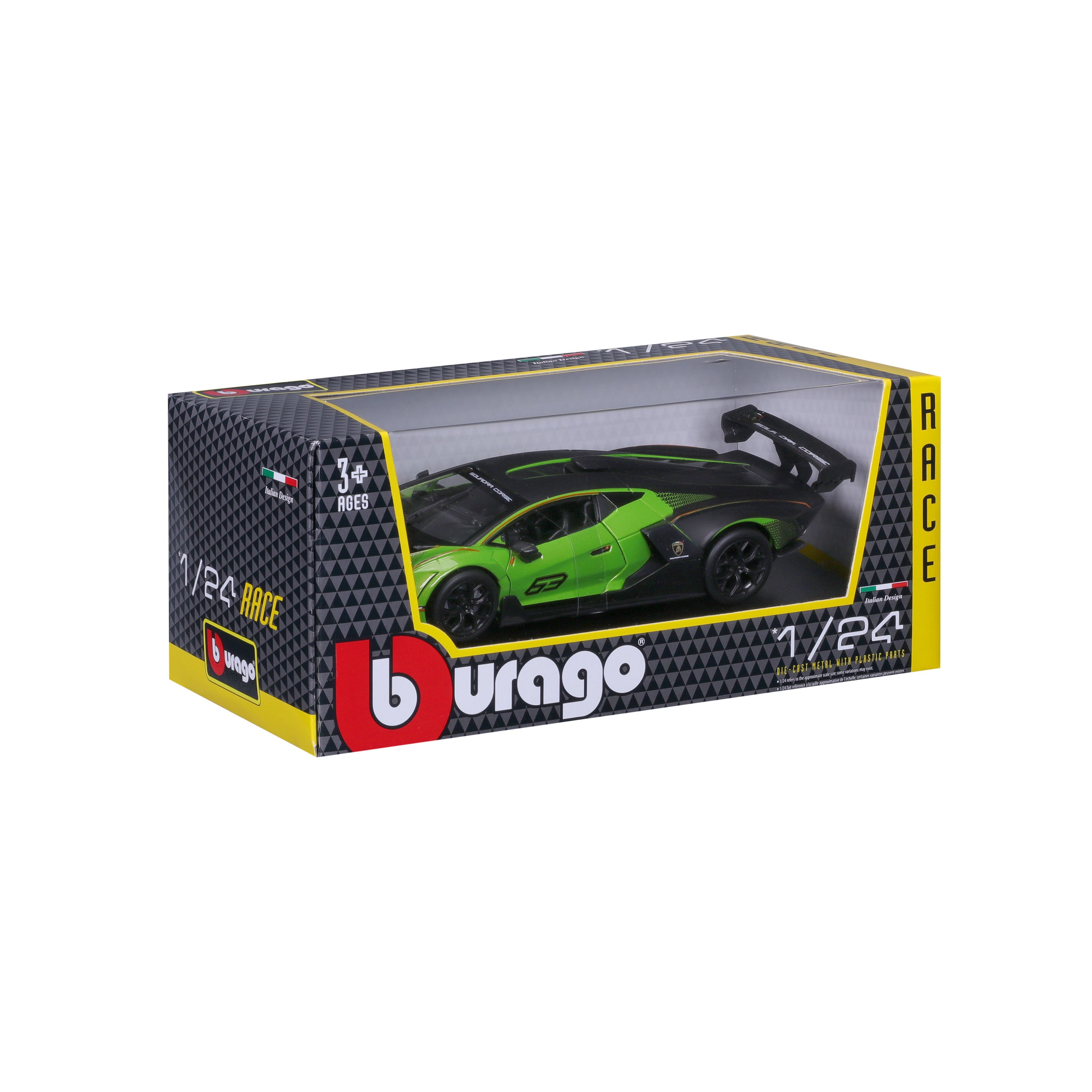 bburago-lamborghini-essenza-scv12-1-24-race-miniature-diecast-vert-et-noir image 2