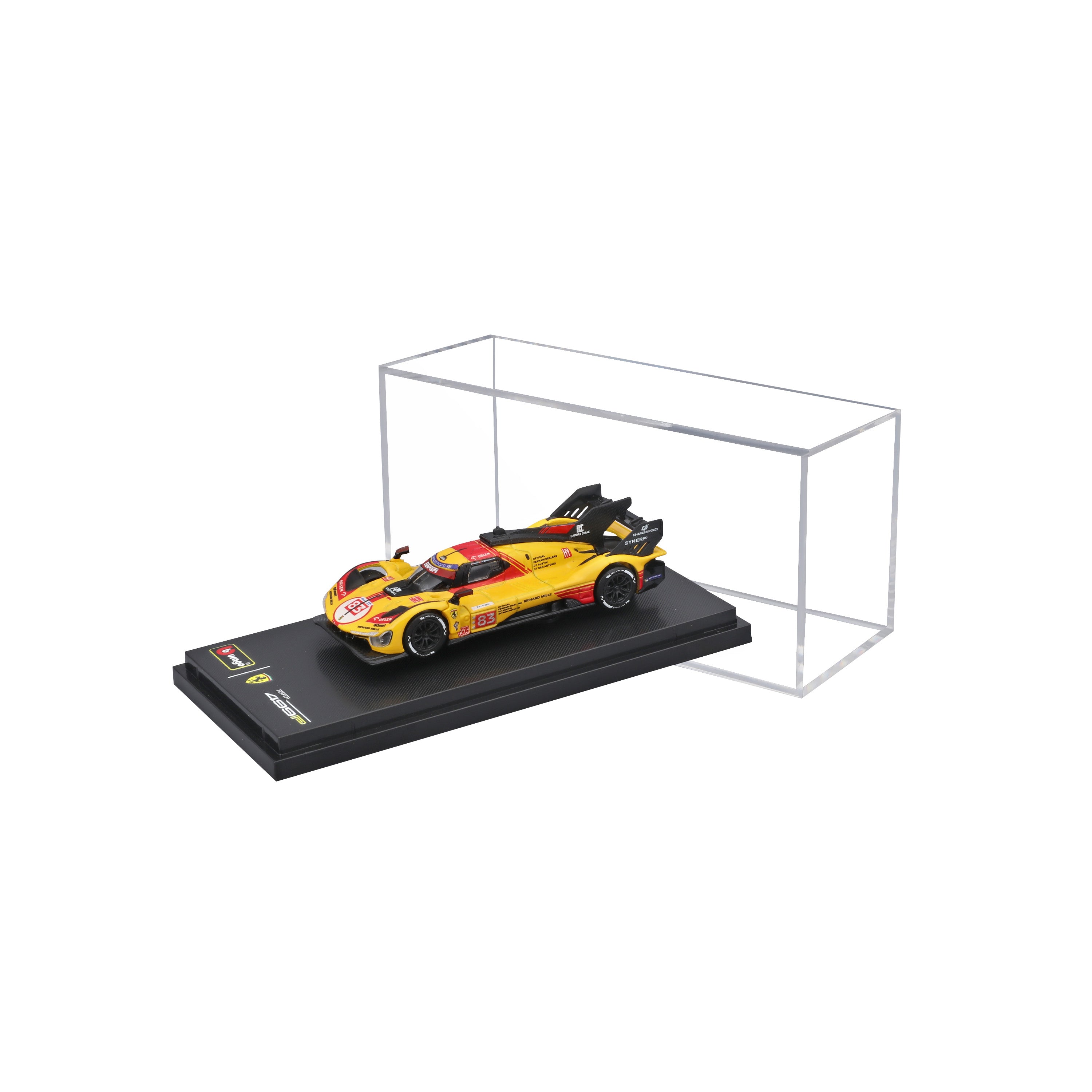 bburago-ferrari-499p-83-1-64-2024-voiture-miniature-diecast-avec-vitrine image 1