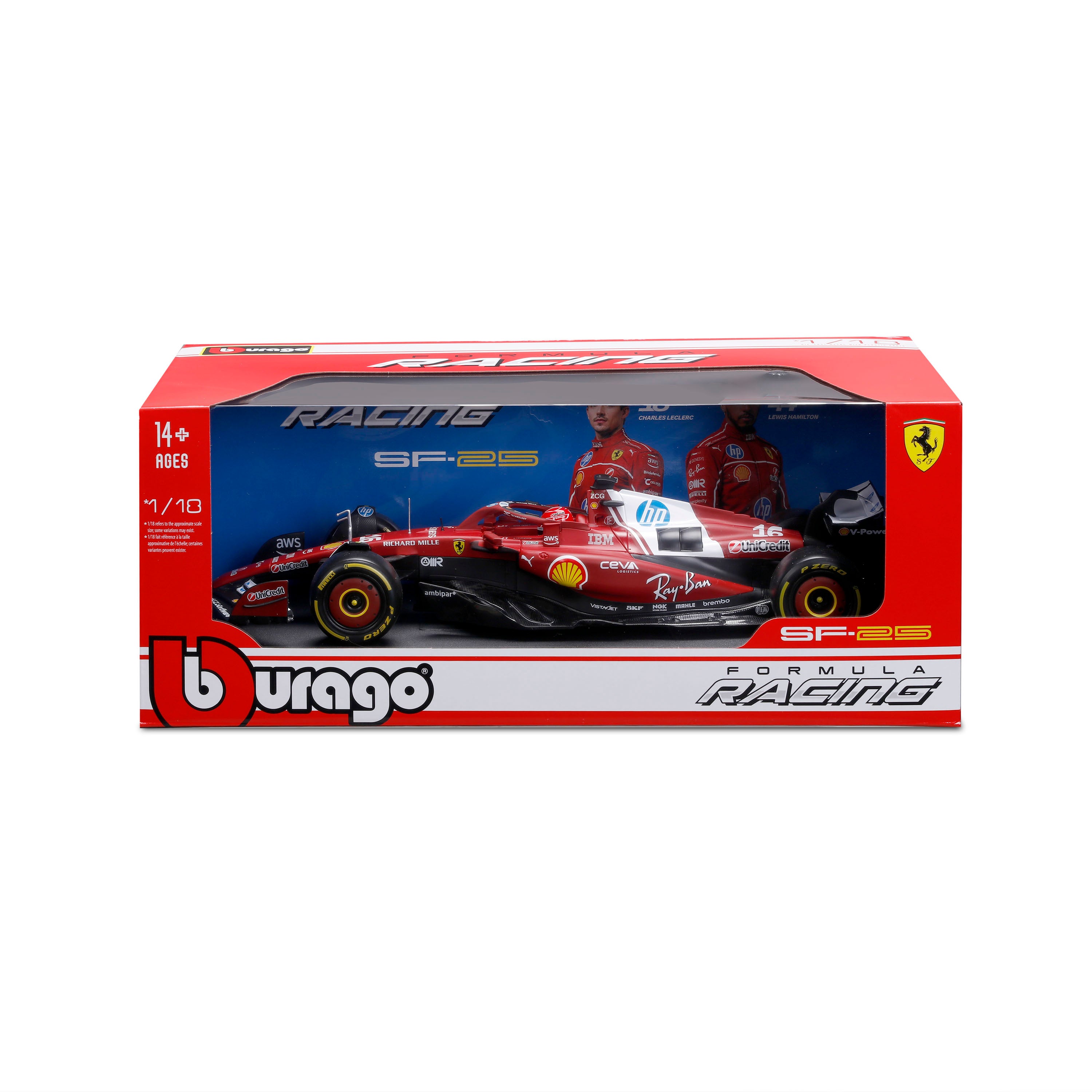 bburago-f1-ferrari-sf-25-2025-16-charles-leclerc-modellino-diecast-1-18 image 2