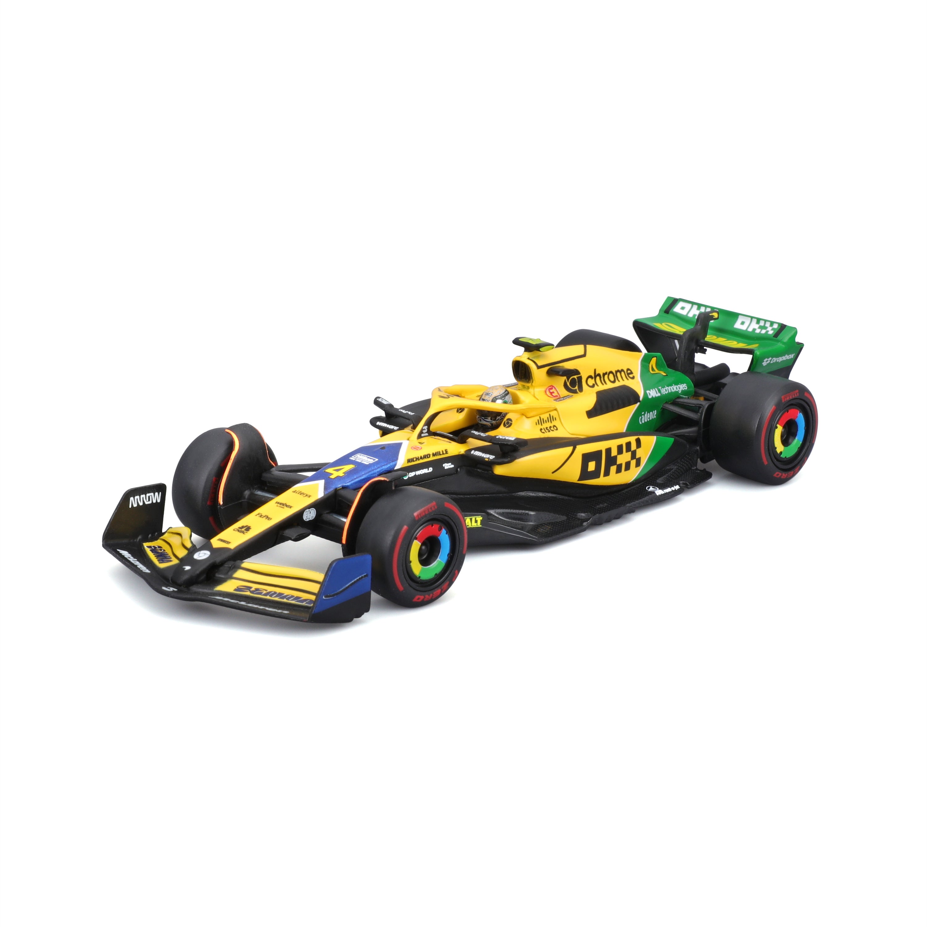bburago-mclaren-mcl38-4-norris-monaco-2024-1-43-livr-e-senna-avec-pilote-et-vitr image 1