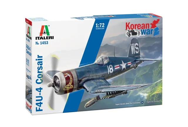 italeri-1453-f4u-4-corsair-korean-war-1-72-maquette-avion-monter image 1